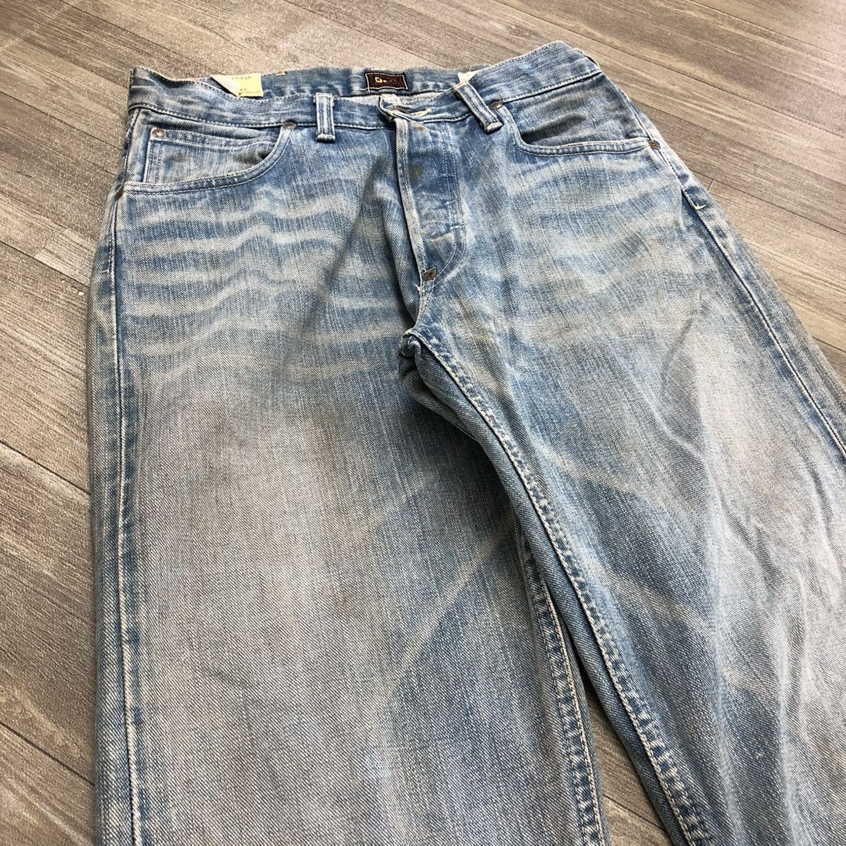 Sugar Cane 🇯🇵90s Vintage Sugar Cane Selvedge Faded Jeans Japanese Brand Size US 30 / EU 46 - 3 Thumbnail