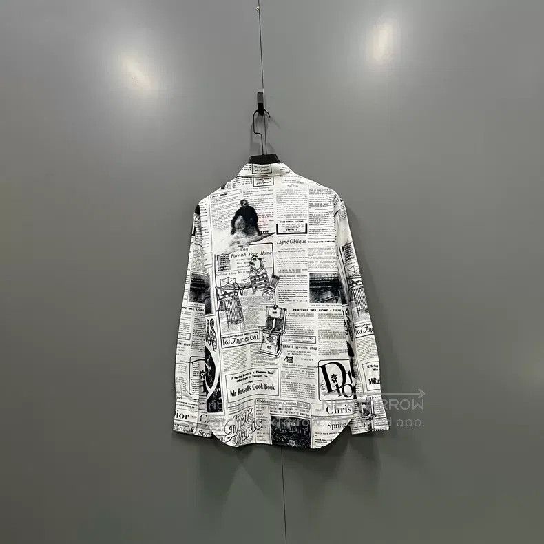 Dior Dior Size 43 Shirt full of newspaper letters Size US XS / EU 42 / 0 - 2 Thumbnail