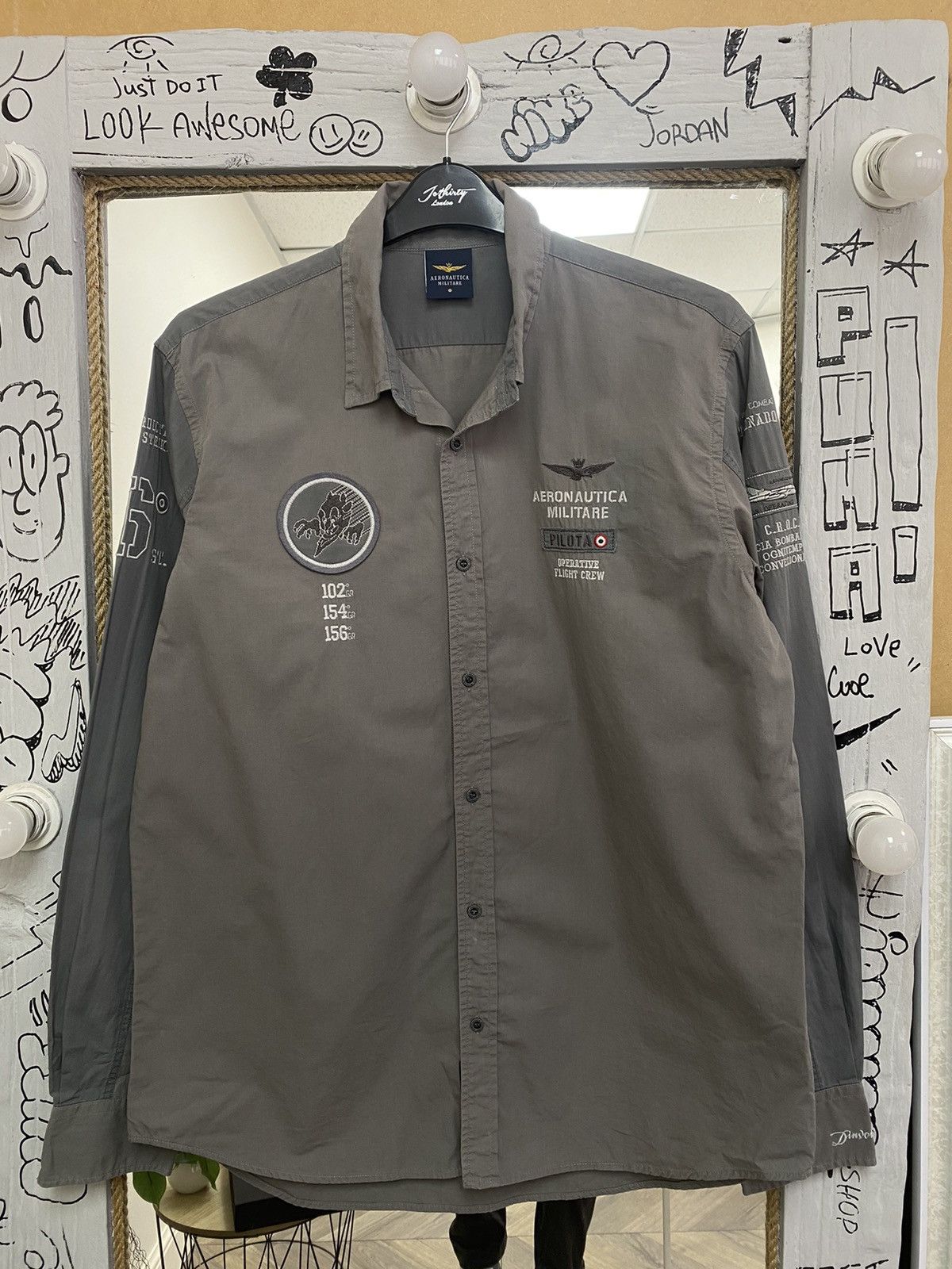 Aeronautica Militare × Vintage Vintage aeronautica militare logo patch button up shirt Size US XXL / EU 58 / 5 - 4 Thumbnail