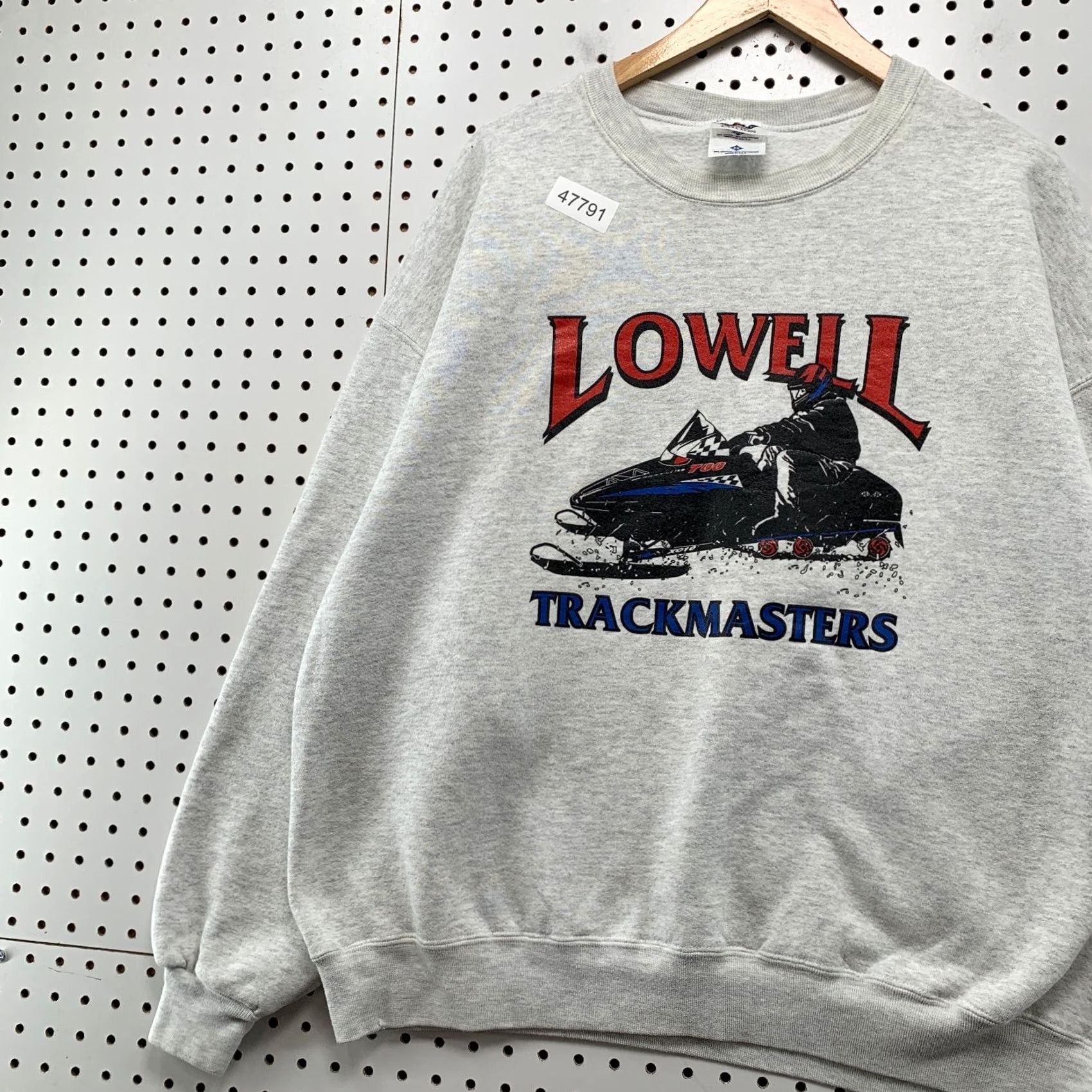 Jerzees VINTAGE Jerzees Sweatshirt Mens 2XL Gray Fleece Snowmobile USA Trackmaster 90s Outdoor Shirt Size US XXL / EU 58 / 5 - 5 Thumbnail