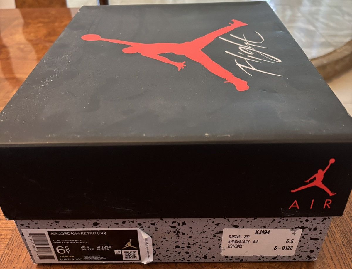 Jordan Brand Air Jordan 4 Retro GS 'Taupe Haze' Size US 6.5 / EU 39-40 - 8 Thumbnail