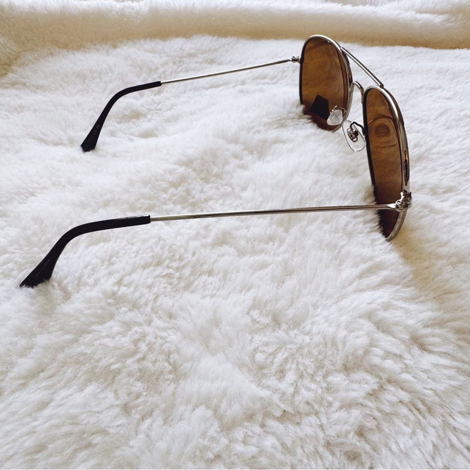 Other Edward Gold with Silver Rims Polarized Aviator Sunglasses Size ONE SIZE - 7 Thumbnail