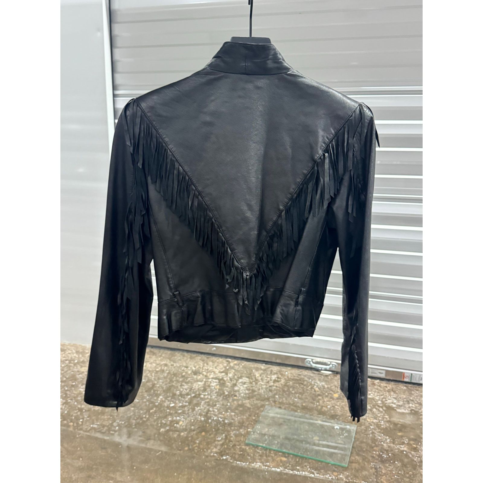 Vintage vtg 90s donna sacs leather jacket Size S / US 4 / IT 40 - 2 Thumbnail