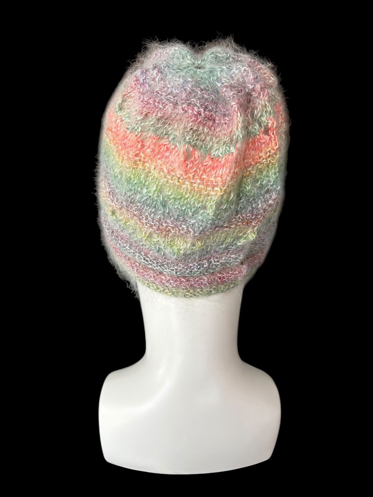 Japanese Brand × Kapital × Vintage Crochet Knitted Handmade Fur Hairy Rare Beanie Hats ☠️☠️ Size ONE SIZE - 3 Thumbnail