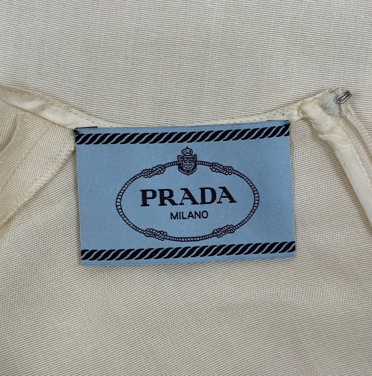 Prada Prada 100% Silk Shift Dress Ivory Knee-Length size 40 Size S / US 4 / IT 40 - 13 Thumbnail