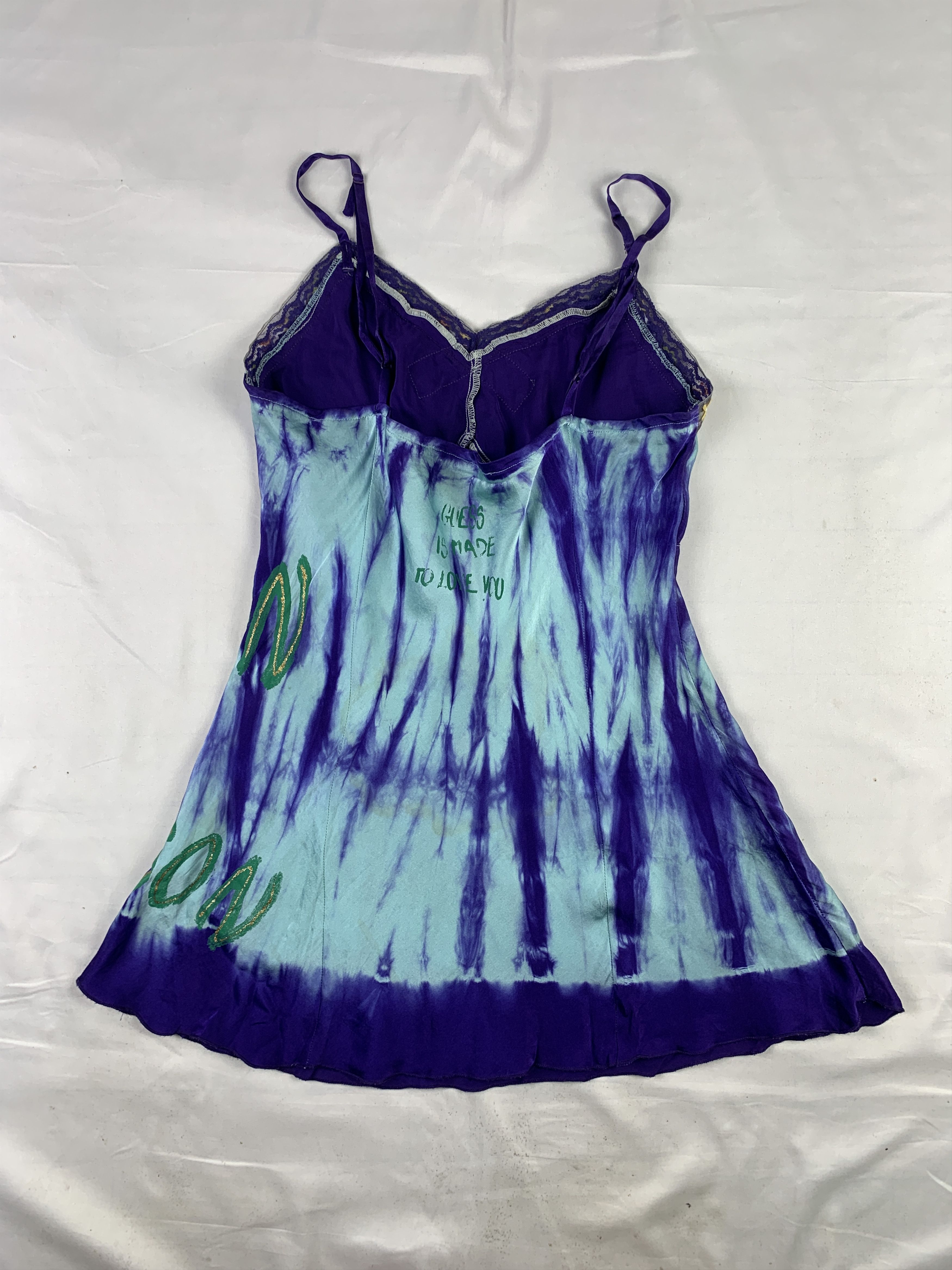 Guess 2000s Guess LA Tie Dye Quotes Cami Top (M) Size M / US 6-8 / IT 42-44 - 4 Thumbnail