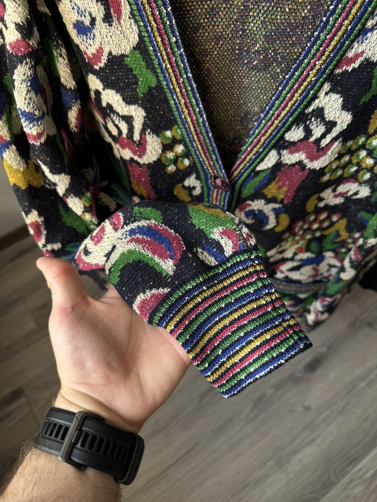 Missoni × Vintage Missoni Vintage 1990 floral knitted cardigan Size L / US 10 / IT 46 - 4 Thumbnail