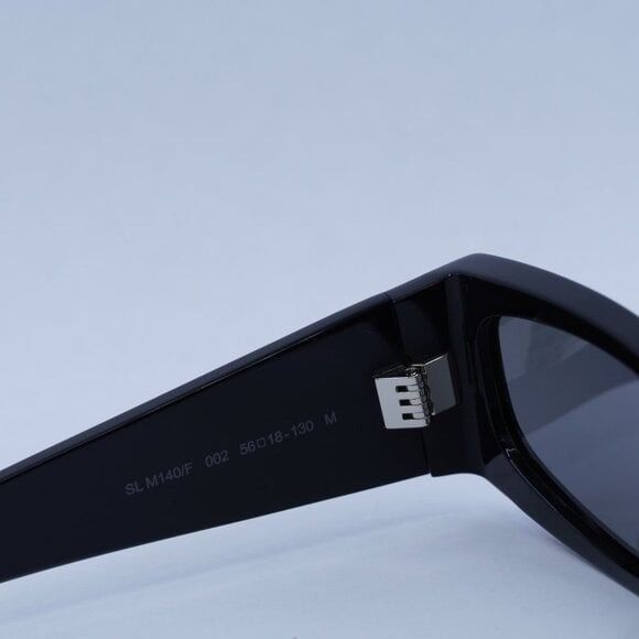 Saint Laurent Paris New Saint Laurent SLM140/F 002 Sunglasses - Shiny Black Size ONE SIZE - 8 Thumbnail