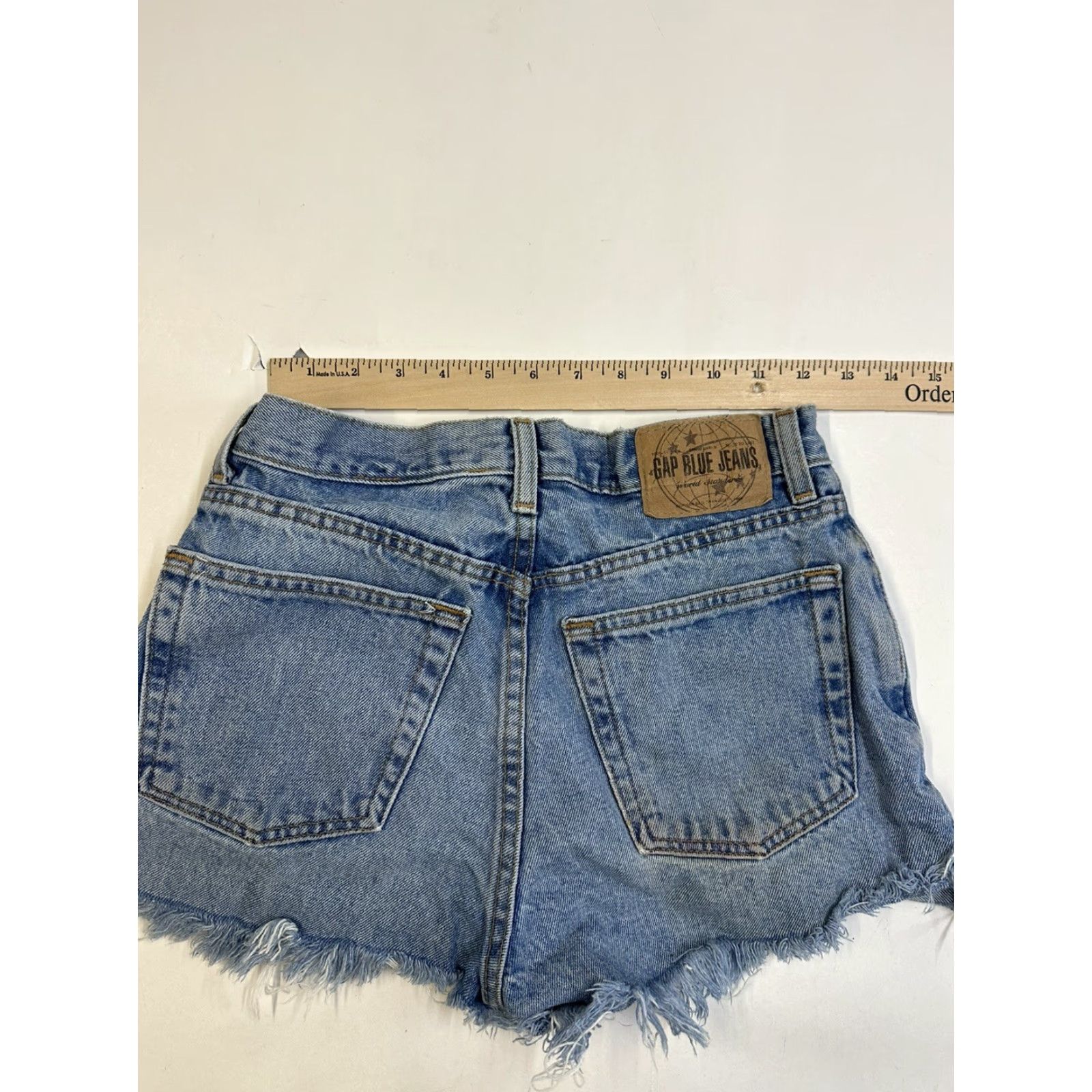 Gap VINTAGE Gap Cut off Shorts Womens 24 Waist Blue Y2K Casual Womens 24? Size 42" / US 20 - 4 Thumbnail
