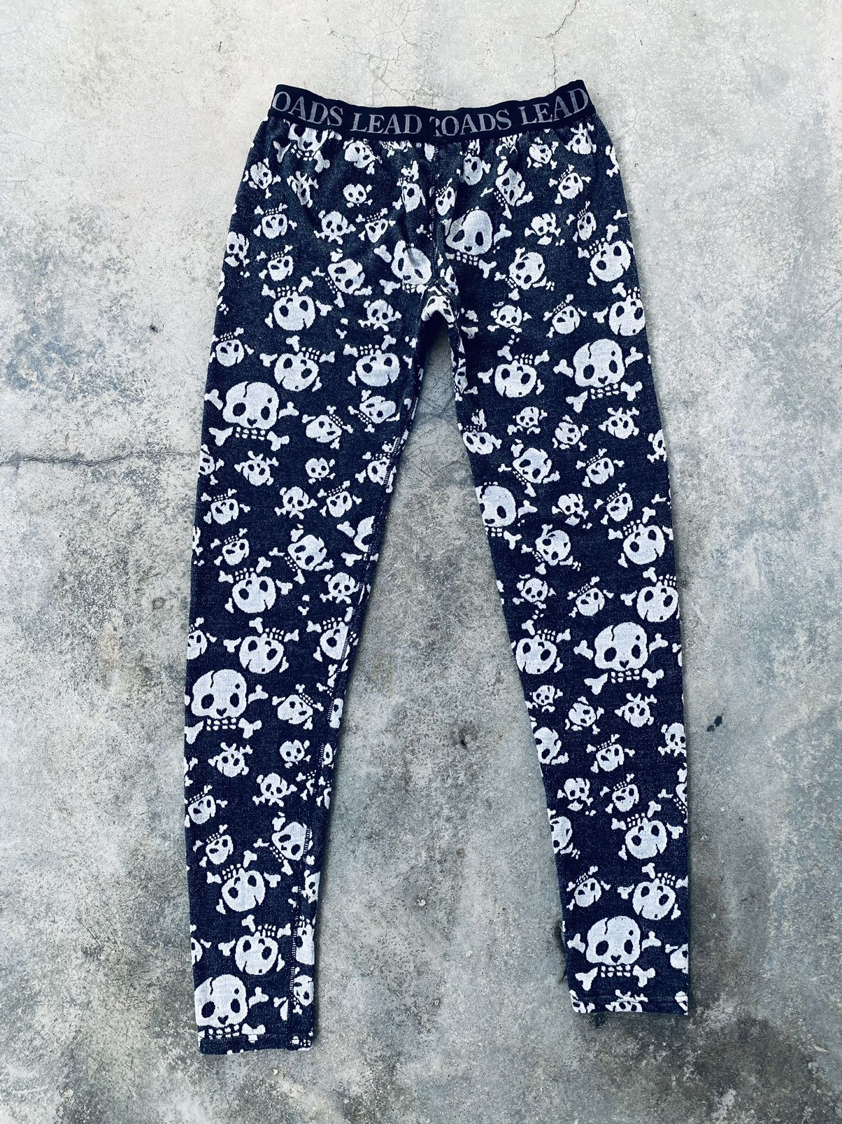 Japanese Brand Vintage PPFM Over Print Skull Leggings Size 25" / US 0 / IT 36 - 2 Thumbnail
