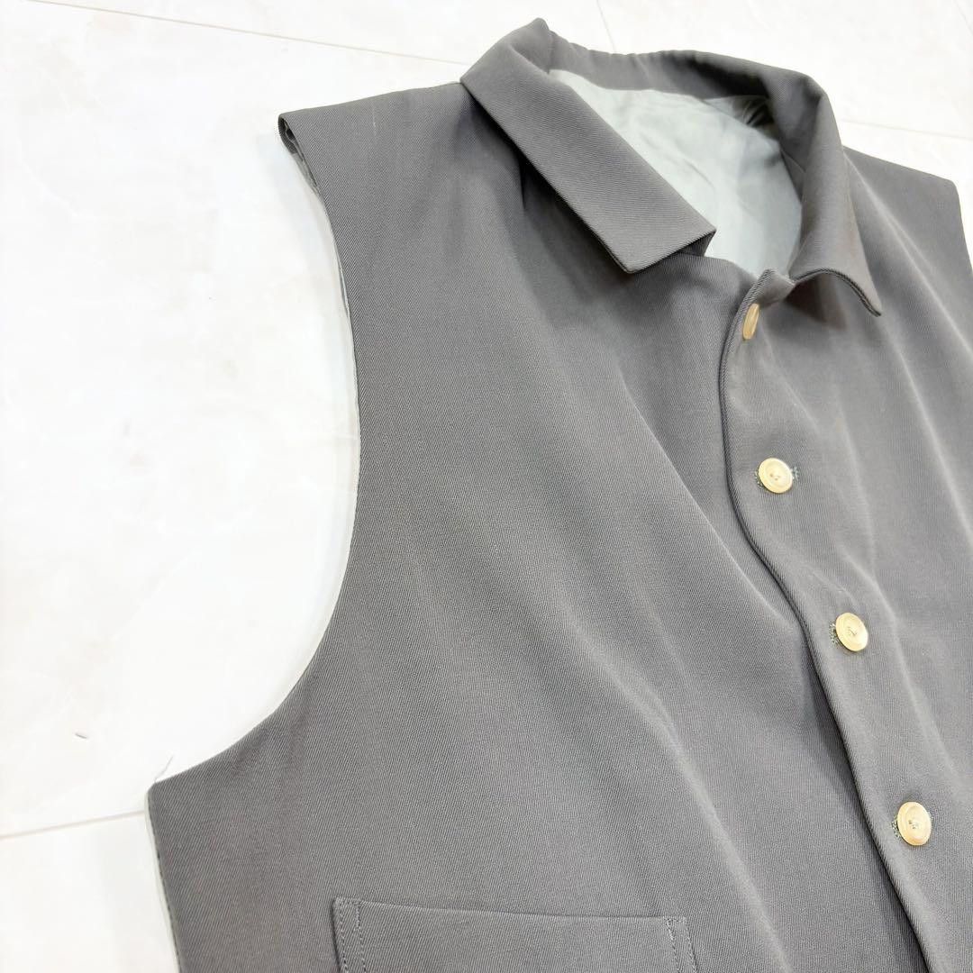 Yohji Yamamoto Yohji Yamamoto Pour Homme 80s Wool Gabardine Gilet Size US M / EU 48-50 / 2 - 8 Thumbnail