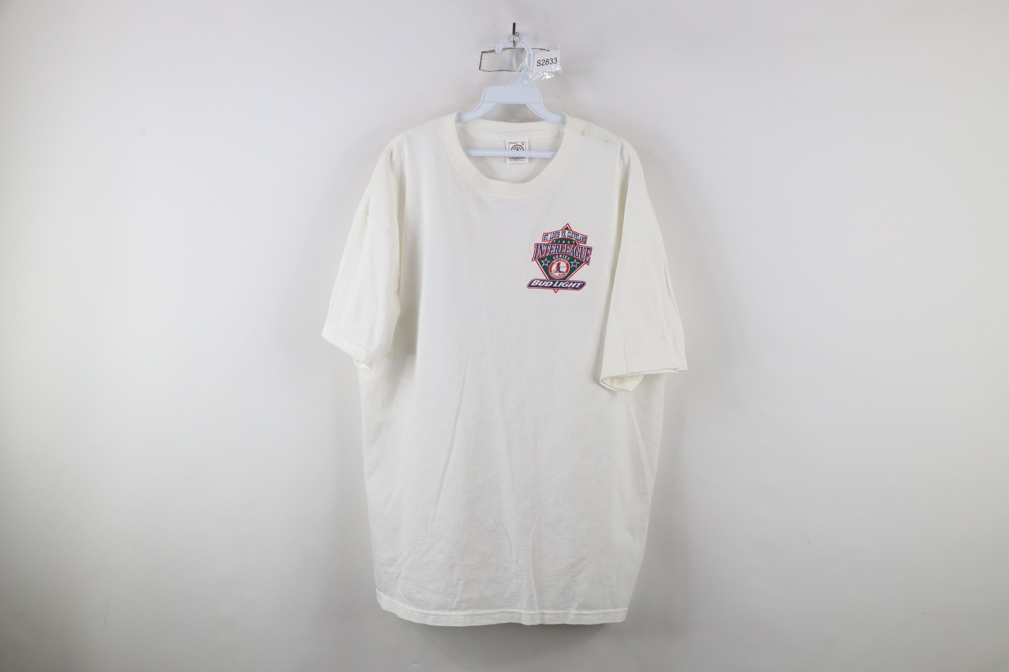 Vintage Vintage 90s Interleague Louis Cardinals vs Indians T-Shirt Size US XL / EU 56 / 4 - 1 Thumbnail