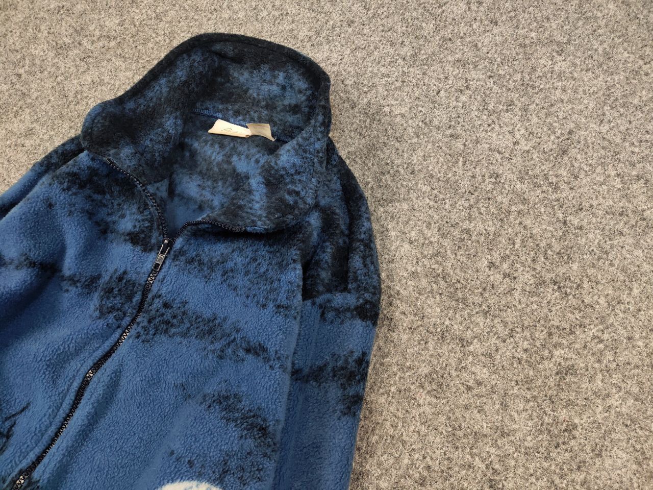 Japanese Brand 💙 Vintage 90's Fleece Zip Jacket Over Art Winter Wolf Hype Size US S / EU 44-46 / 1 - 4 Thumbnail