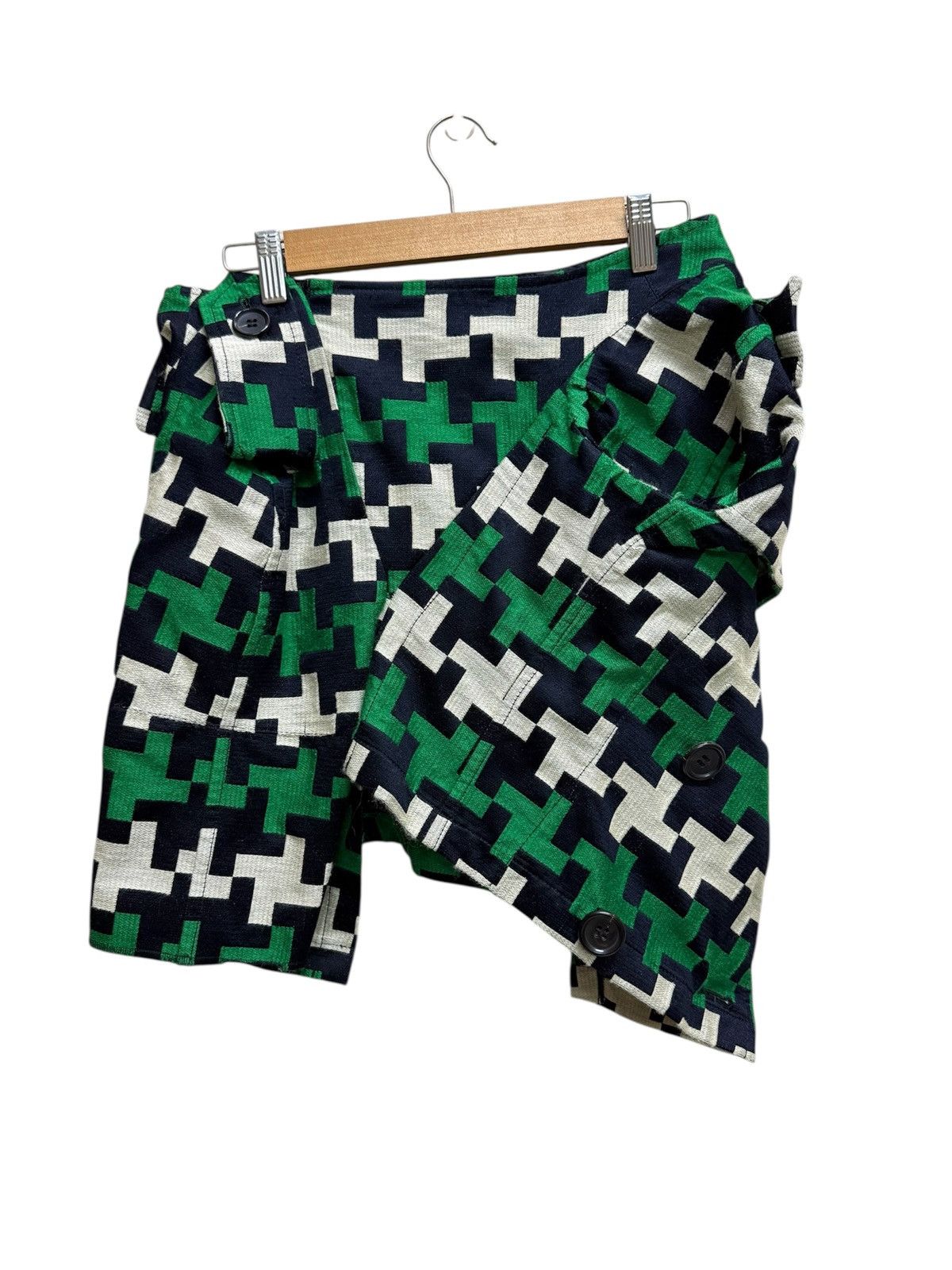 Comme des Garcons Junya Watanabe Comme Des Garcons Ad2005 Wool Panel Skirt Size 29" - 2 Thumbnail