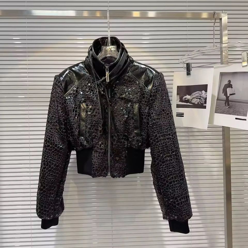 Other Designer Punk Patent PU Leather Glossy Trendy Y2k Jacket Size L / US 10 / IT 46 - 2 Thumbnail