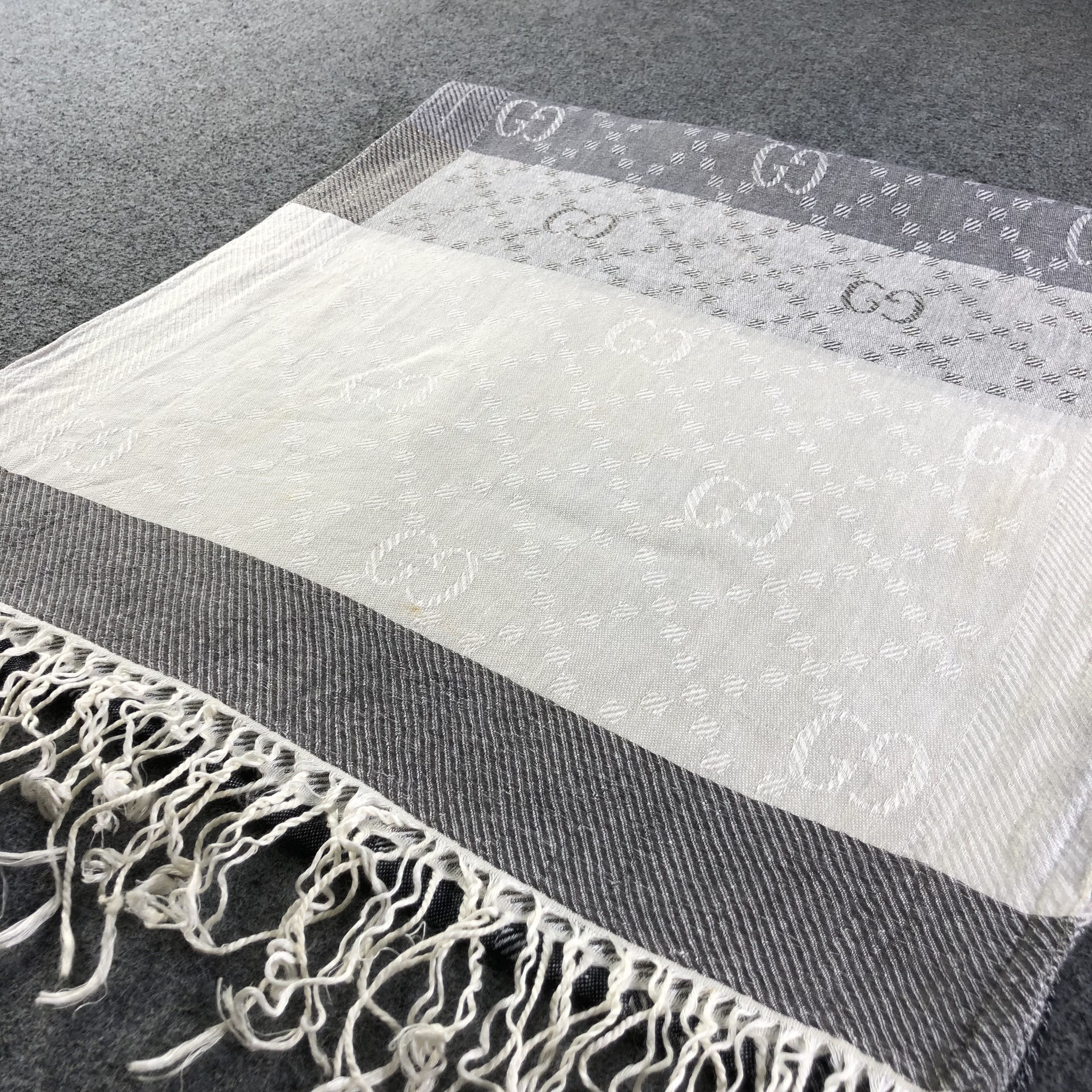 Gucci Gucci Monogram Wool Scarf Muffler Wrap V1760 Size ONE SIZE - 4 Thumbnail