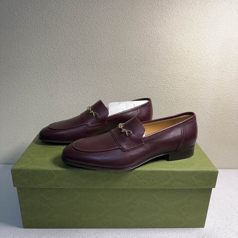Gucci Gucci Maroon Horsebit Casual Shoes for Men 0079 Size US 9.5 / EU 42-43 - 1 Thumbnail