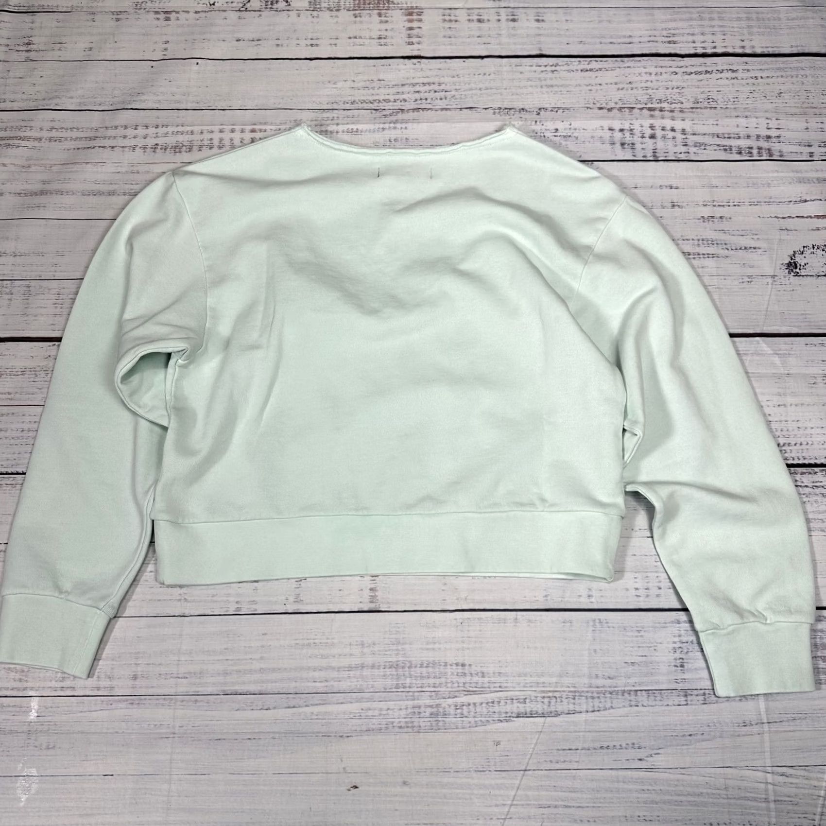 Hudson Hudson Los Angeles Light Blue Cropped Sweater Pullover Cotton Women's L Size Sweater, Light Blue, Cropped, Pullover, Cotton, Women, L Size L / US 10 / IT 46 - 3 Thumbnail