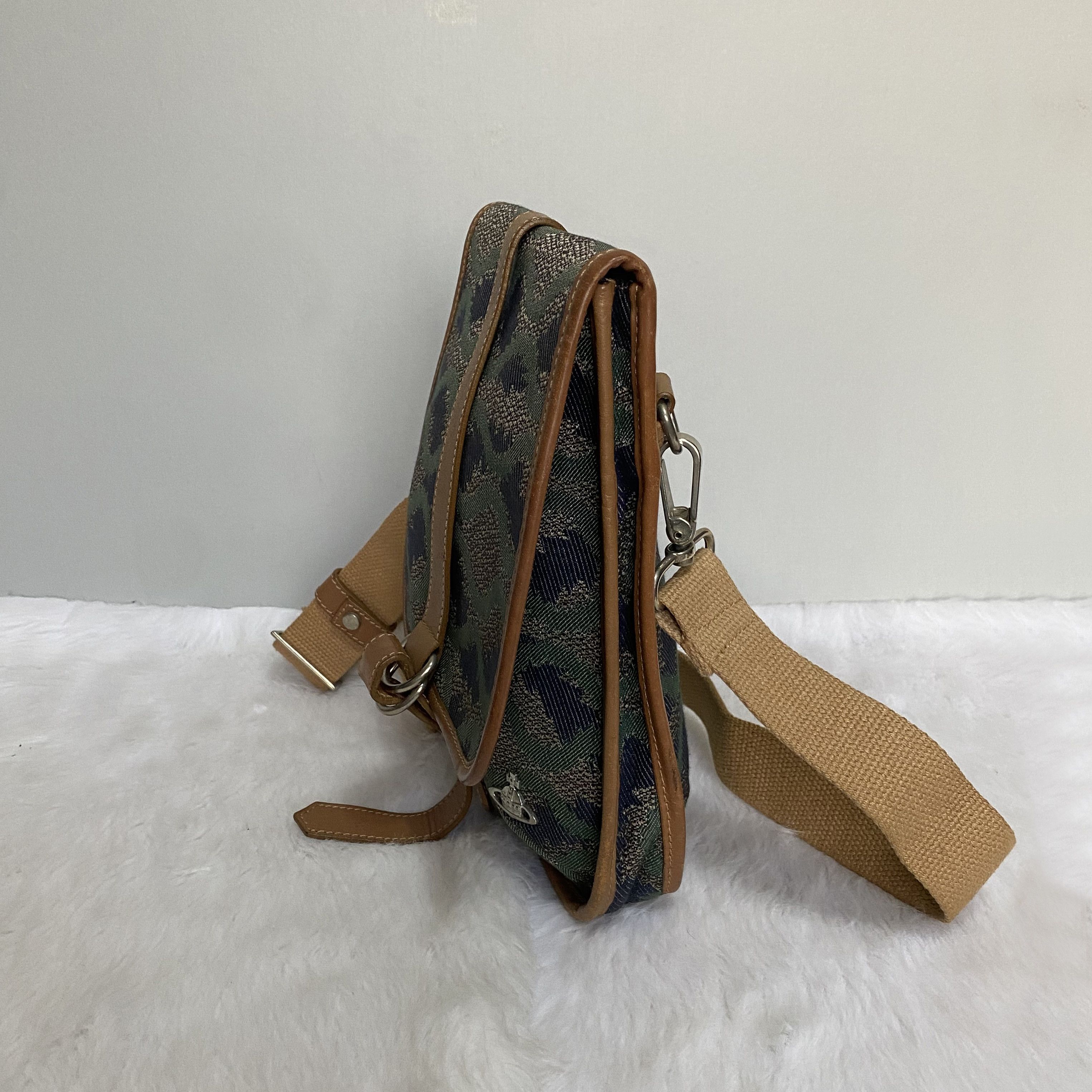 Vintage × Vivienne Westwood Vivienne Westwood Blue Green Safari Crossbody Bag Size ONE SIZE - 3 Thumbnail