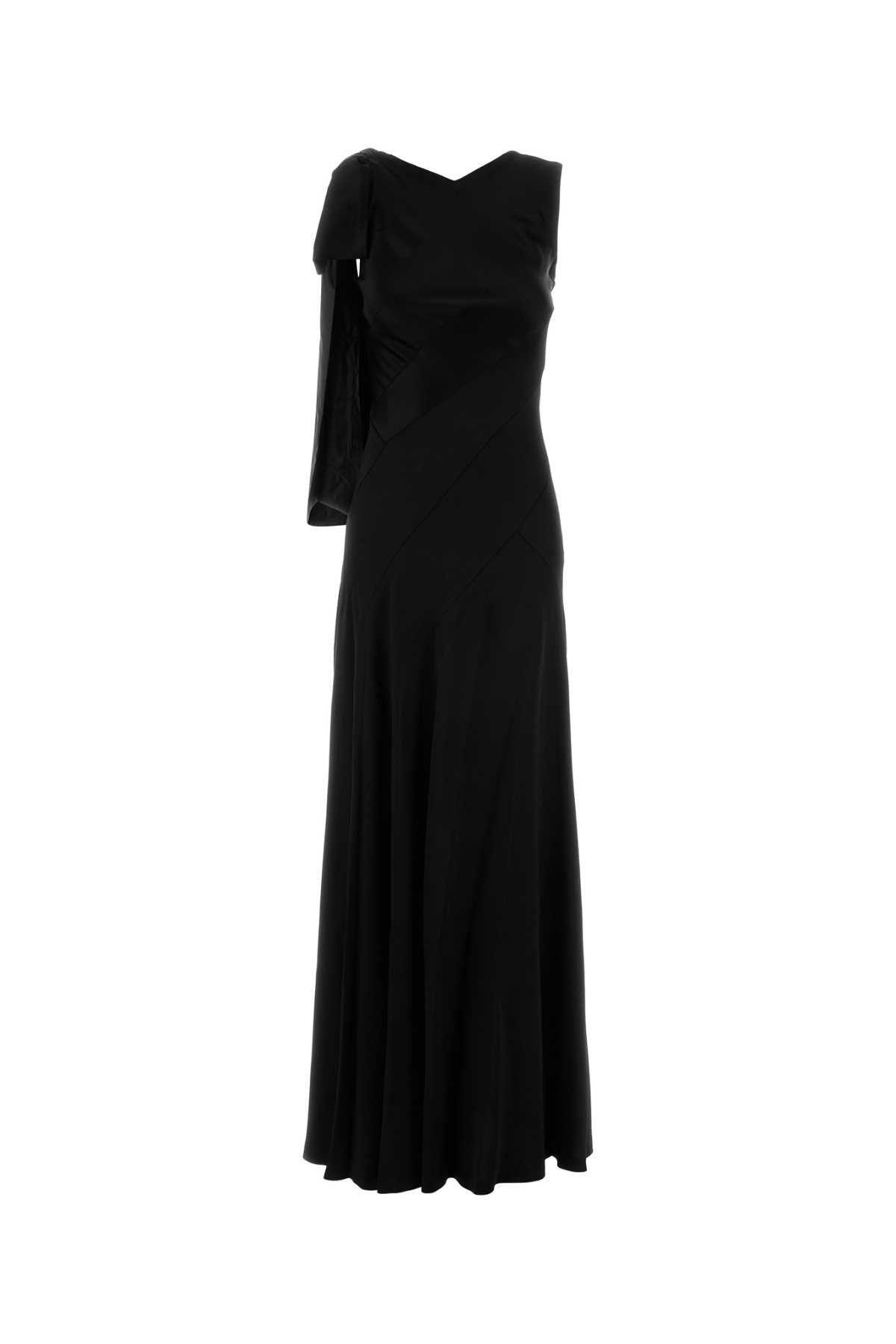 Maison Margiela Black Satin Long Dress Size M / US 6-8 / IT 42-44 - 1 Thumbnail