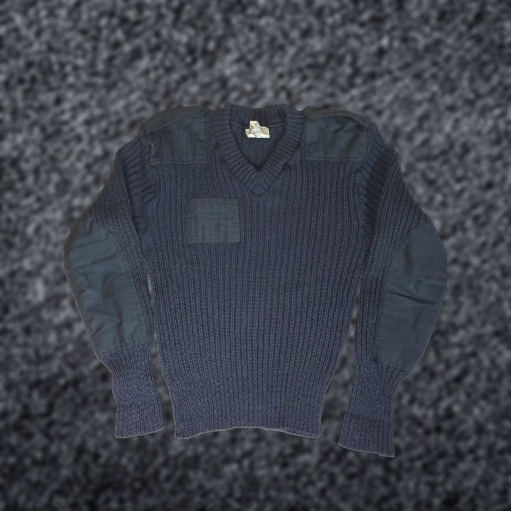 Vintage VINTAGE Brigade Quartermasters The Woolly Pully Black Wool Tactical Sweater 36 Size US M / EU 48-50 / 2 - 1 Thumbnail