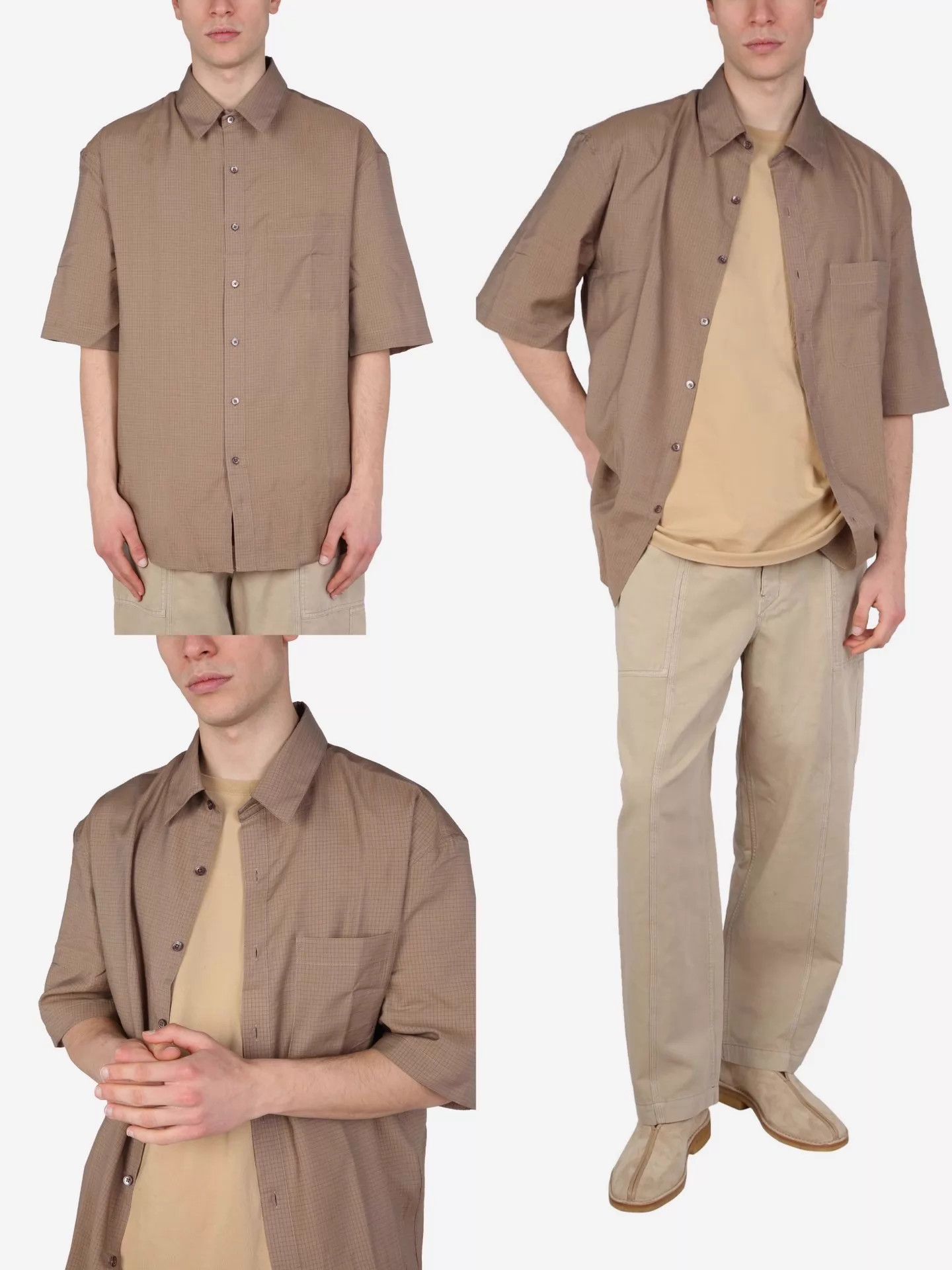 Lemaire LEMAIRE Lyocell Check Basic Shirt Size US L / EU 52-54 / 3 - 7 Thumbnail