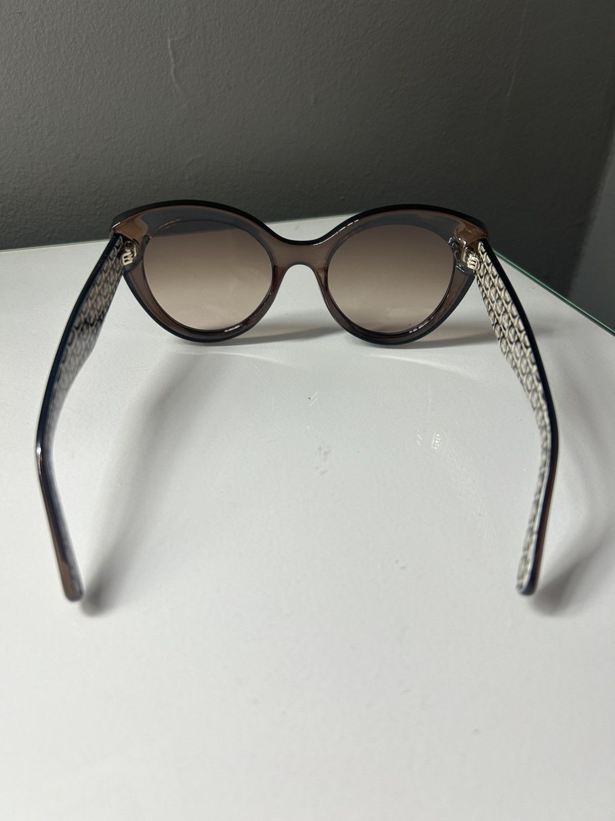 Salvatore Ferragamo Salvatore Ferragamo SF964S Cat Eye Crystal Brown Sunglasses Size ONE SIZE - 6 Thumbnail