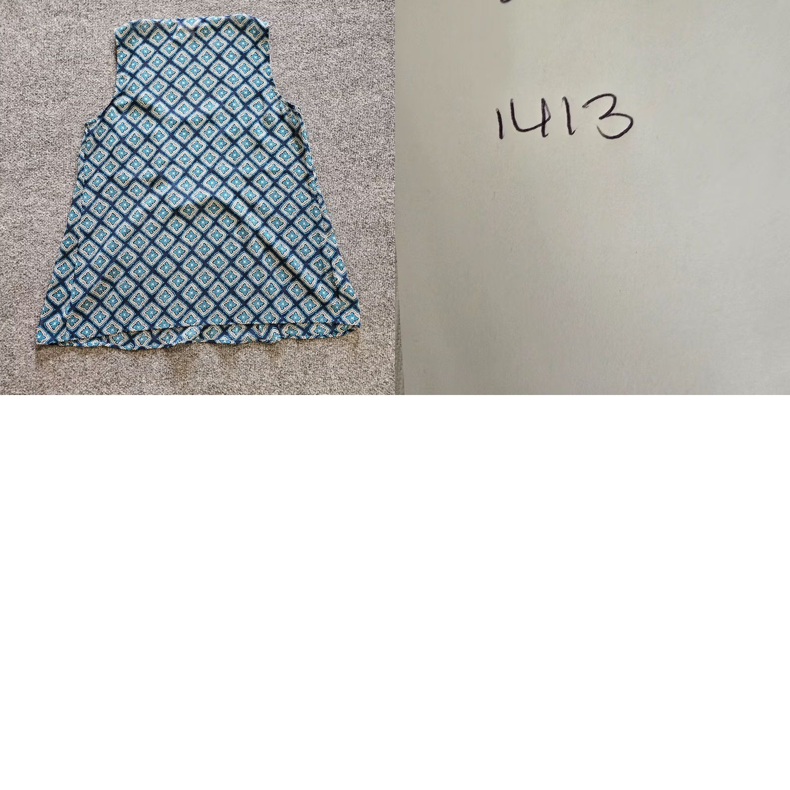 Loft LOFT Tank Top Women Small Blue Geometric Sheer Pleated Sleeveless Career Classic Shirt Womens Short Sleeve? Size S / US 4 / IT 40 - 8 Thumbnail