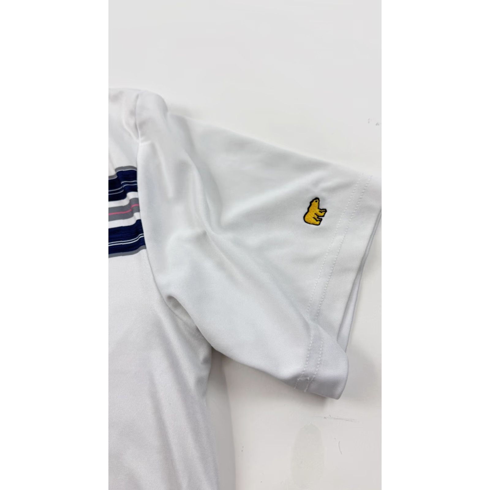Vintage Jack Nicklaus Polo Shirt Mens M White Striped Short Sleeve Golf Performance Size US M / EU 48-50 / 2 - 3 Thumbnail