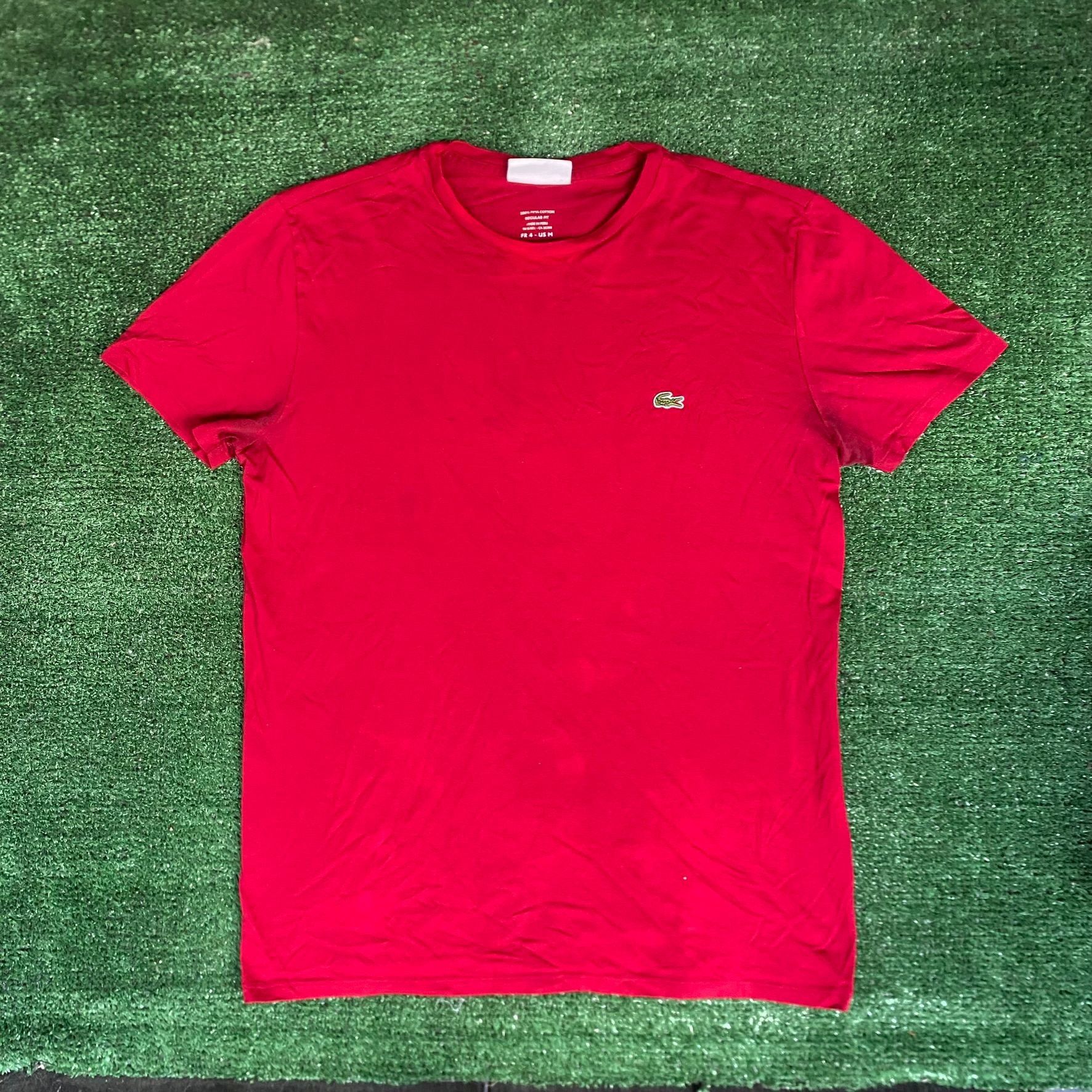 Lacoste Vintage Y2K Lacoste Logo Shirt Red Alligator Preppy Tee Size US M / EU 48-50 / 2 - 1 Thumbnail