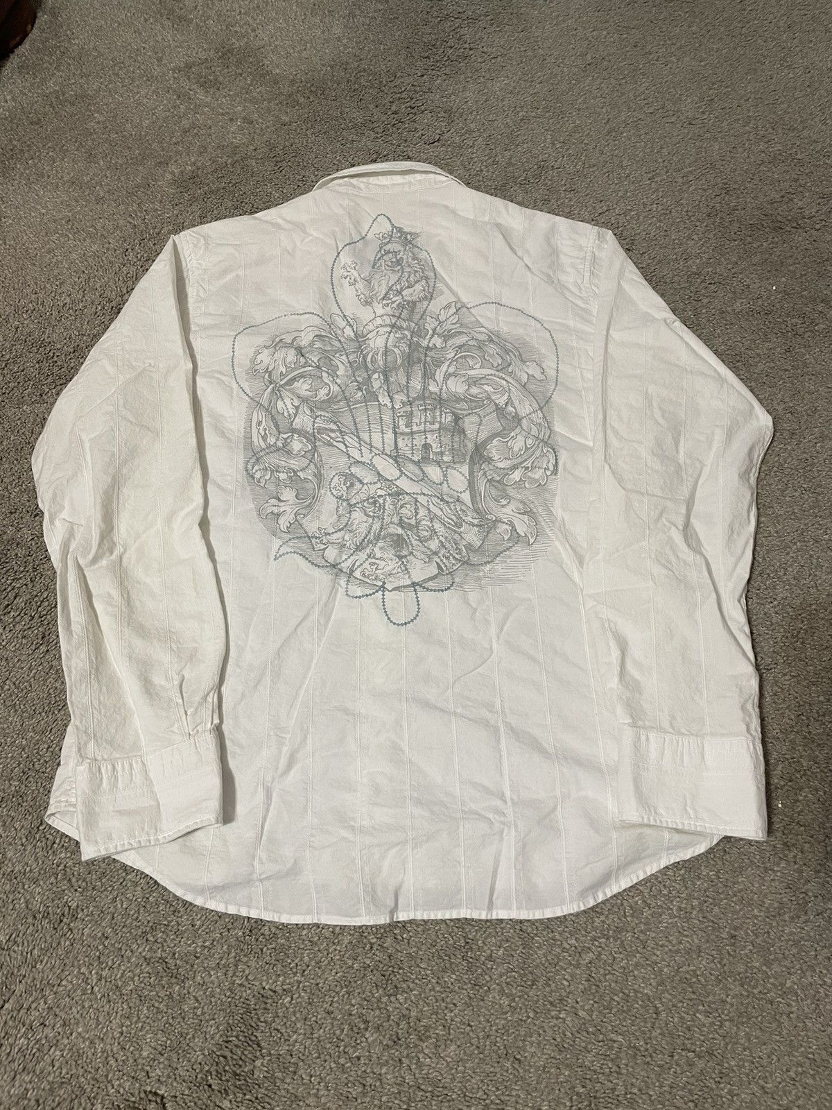 Affliction × BKE × Vintage Vintage Y2K Cross Shirt Mens Size XL Pearl Snap Grunge Style Size US XL / EU 56 / 4 - 1 Thumbnail