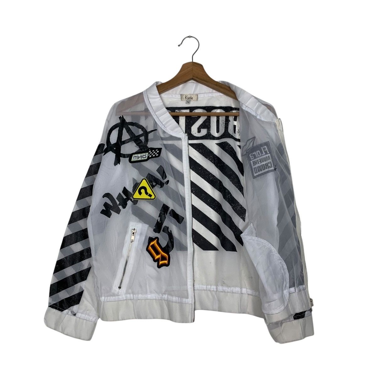 Japanese Brand KUSO Printed Polyester Light Jacket #2766-C125 Size M / US 6-8 / IT 42-44 - 9 Thumbnail