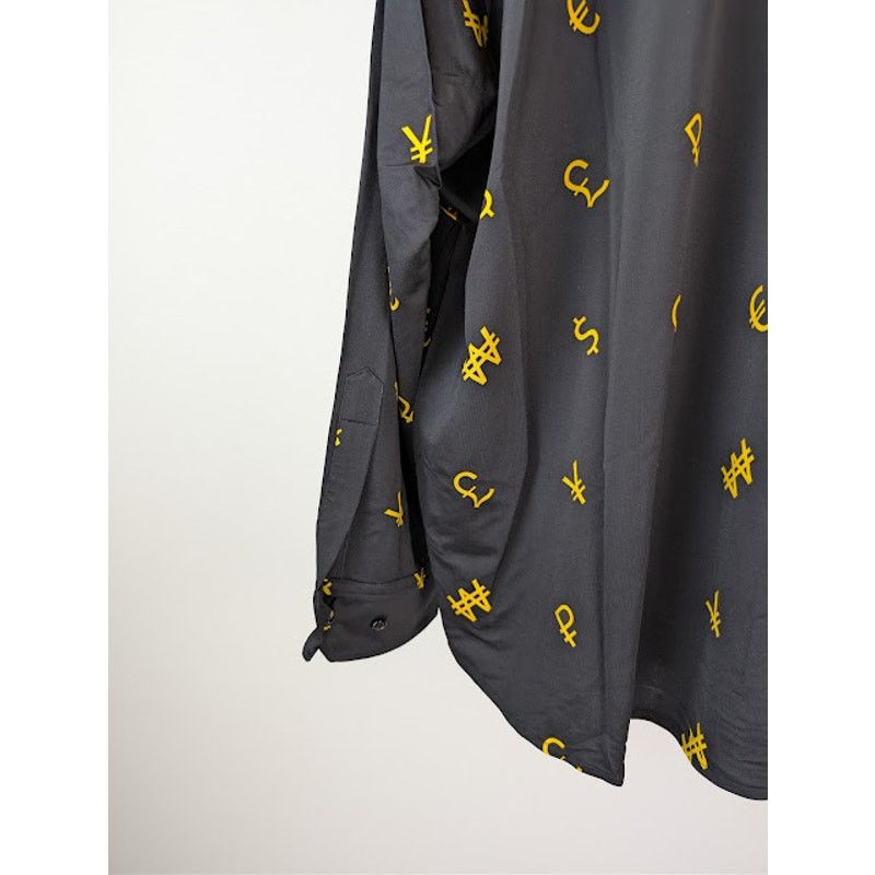 Vetements o1rshd1 Currency Print Button Up Shirt in Black Size US L / EU 52-54 / 3 - 13 Thumbnail