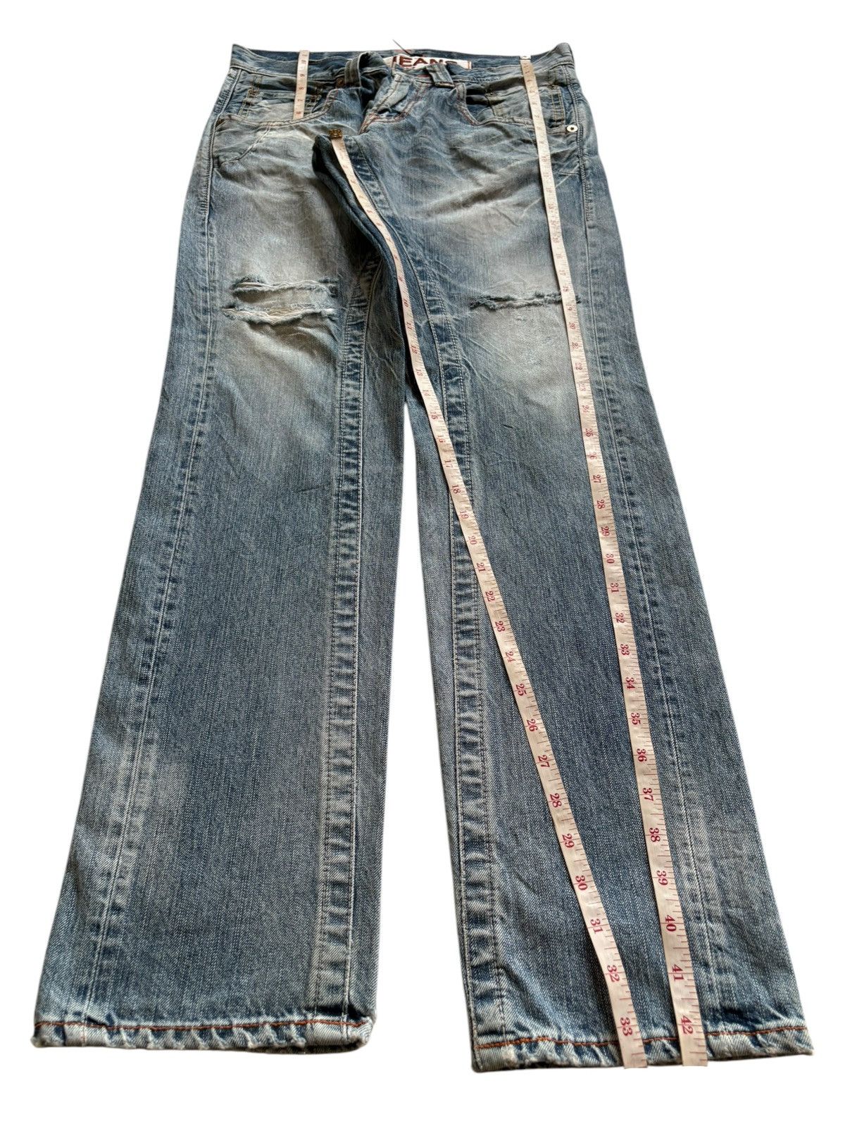 Japanese Brand Vintage Japanese Brand Mud Wash Distressed Ripped Jeans Size US 32 / EU 48 - 13 Thumbnail