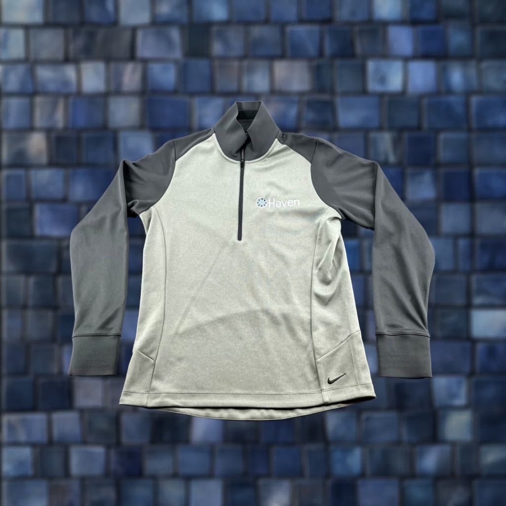 Nike Nike Sweatshirt Womens Large Gray Quarter Zip Mock Neck Pullover Jacket Dri-FIT Activewear Sports 1/4 Zip Mens Womens Girls Boys Size L / US 10 / IT 46 - 1 Thumbnail
