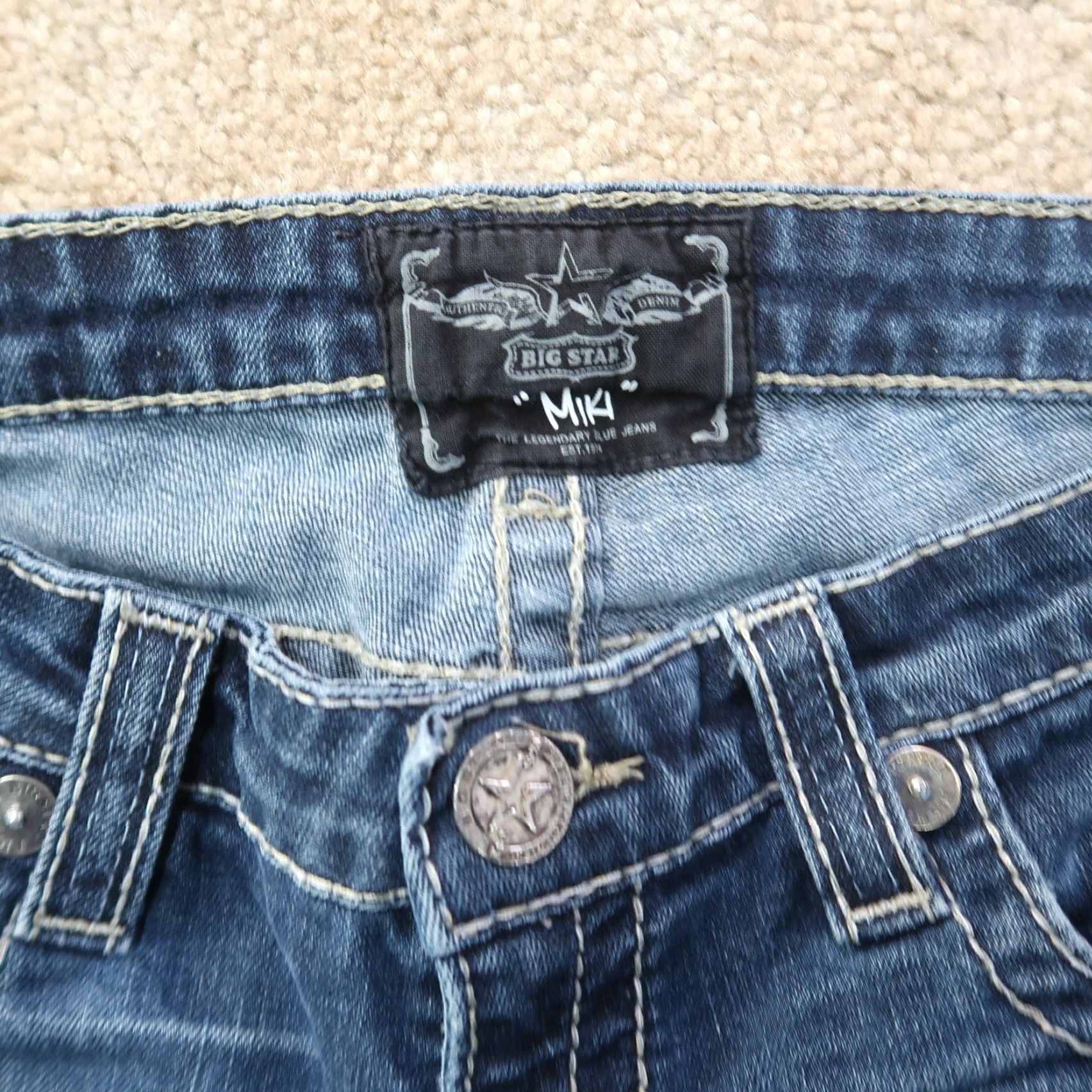 Denime BIG STAR Miki Bootcut Jeans Women's 29L Mid Rise Blue Denim Jeans Size 29" - 3 Thumbnail
