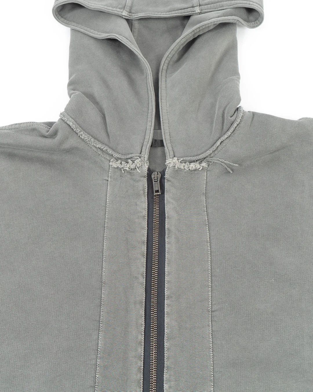 Haider Ackermann Washed Grey Distressed Double Layer Zip-Hoodie Size US L / EU 52-54 / 3 - 5 Thumbnail