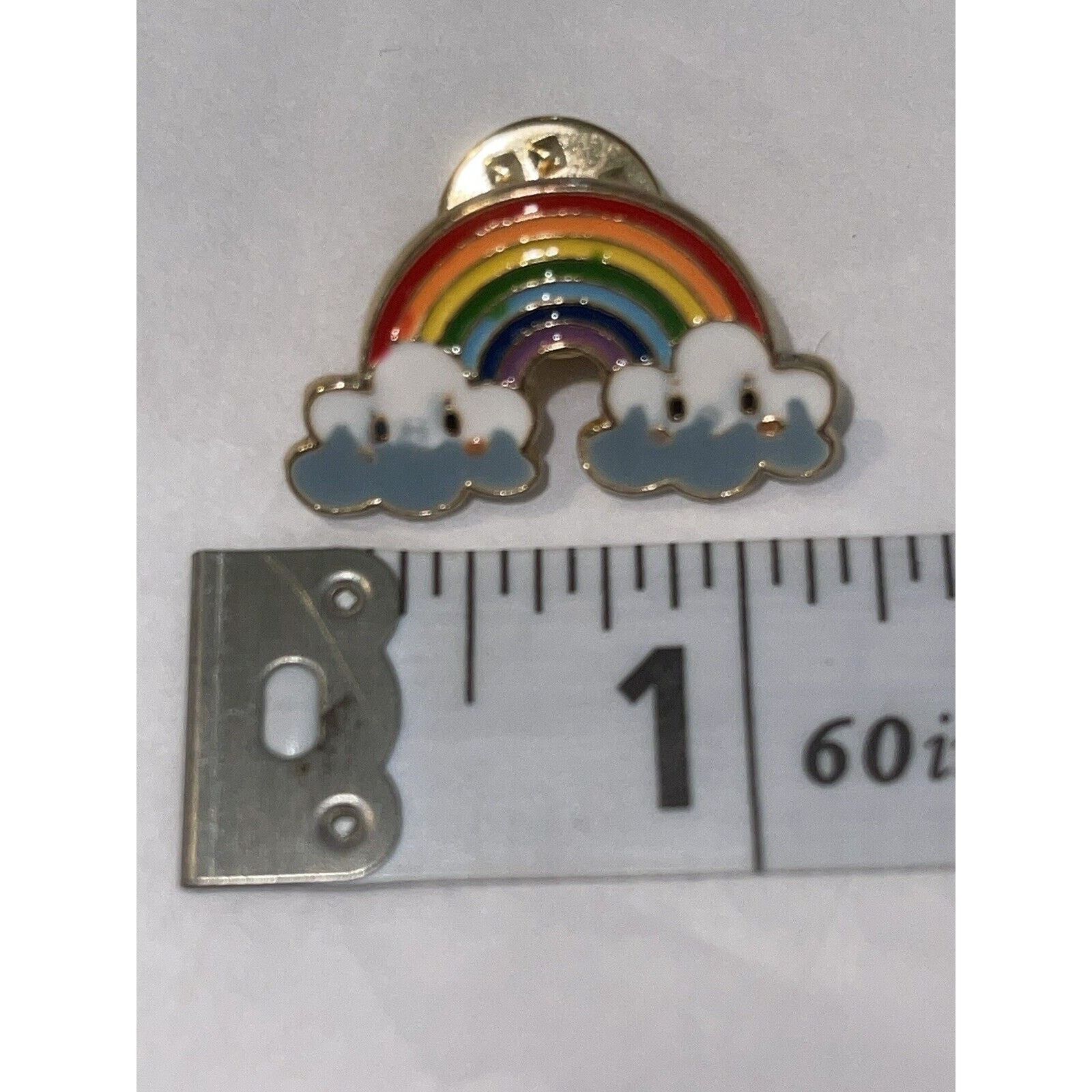 Other Rainbow With Clouds Pin Brooch Size ONE SIZE - 1 Thumbnail