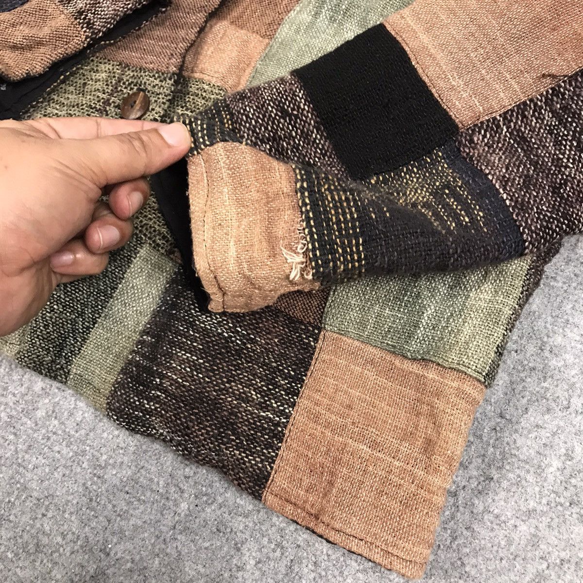 Japanese Brand BORO PATCHWORK JAPAN STYLE BUTTON WOMNA JACKET Size S / US 4 / IT 40 - 7 Thumbnail