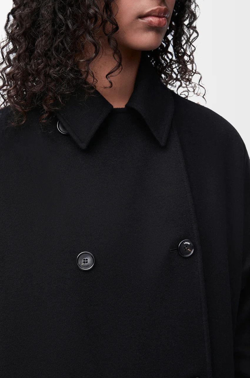 Loewe o1loc1c0525 Coat In Wool And Cashmere in Black Size M / US 6-8 / IT 42-44 - 5 Thumbnail