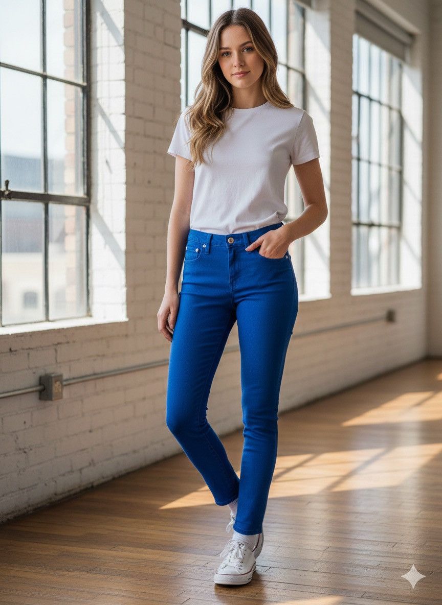 Polo Ralph Lauren Vibrant Blue Polo Ralph Lauren Tompkins Skinny Crop Jeans Size 28" / US 6 / IT 42 - 2 Thumbnail