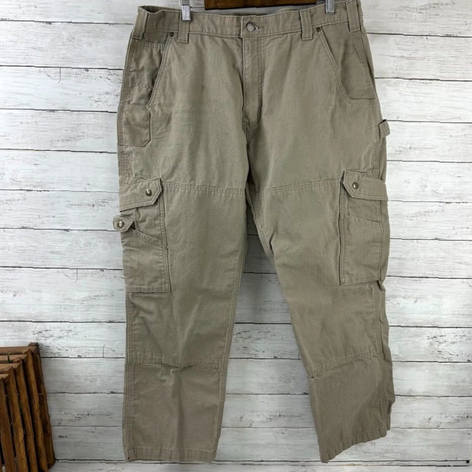Carhartt Carhartt Pants Men’s 38x30 Carpenter Double Knee Utility Cotton Tan Desert 90s Grunge USA Mens Size US 38 / EU 54 - 4 Thumbnail
