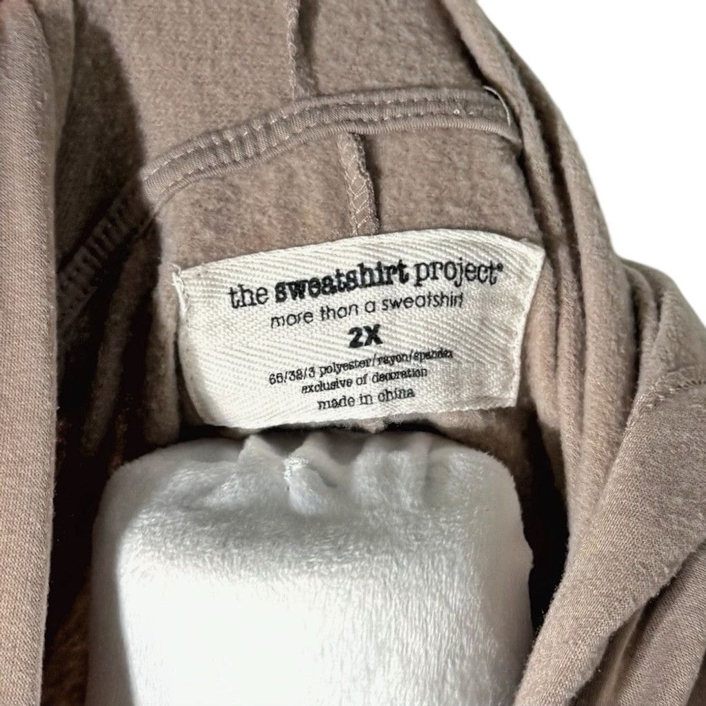 Other NWOT FRENCH LAUNDRY Women's Tan Luxury Open Hoodie Jacket 2X Size XXL / US 16-18 / IT 52-54 - 6 Thumbnail