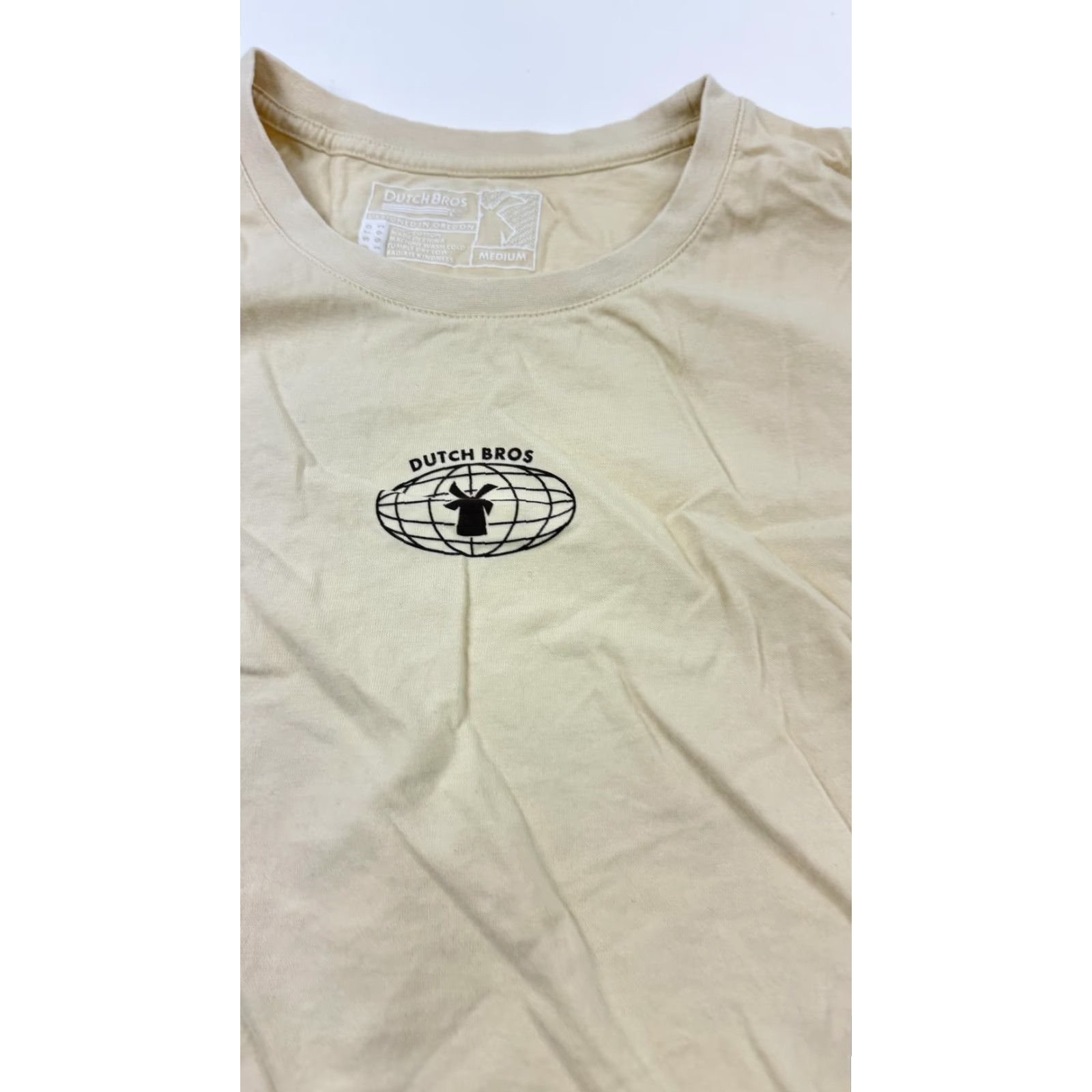 Vintage Dutch Bros Coffee Shirt Womens Medium Beige Long Sleeve It's All Good Graphic Shirt Size M / US 6-8 / IT 42-44 - 4 Thumbnail