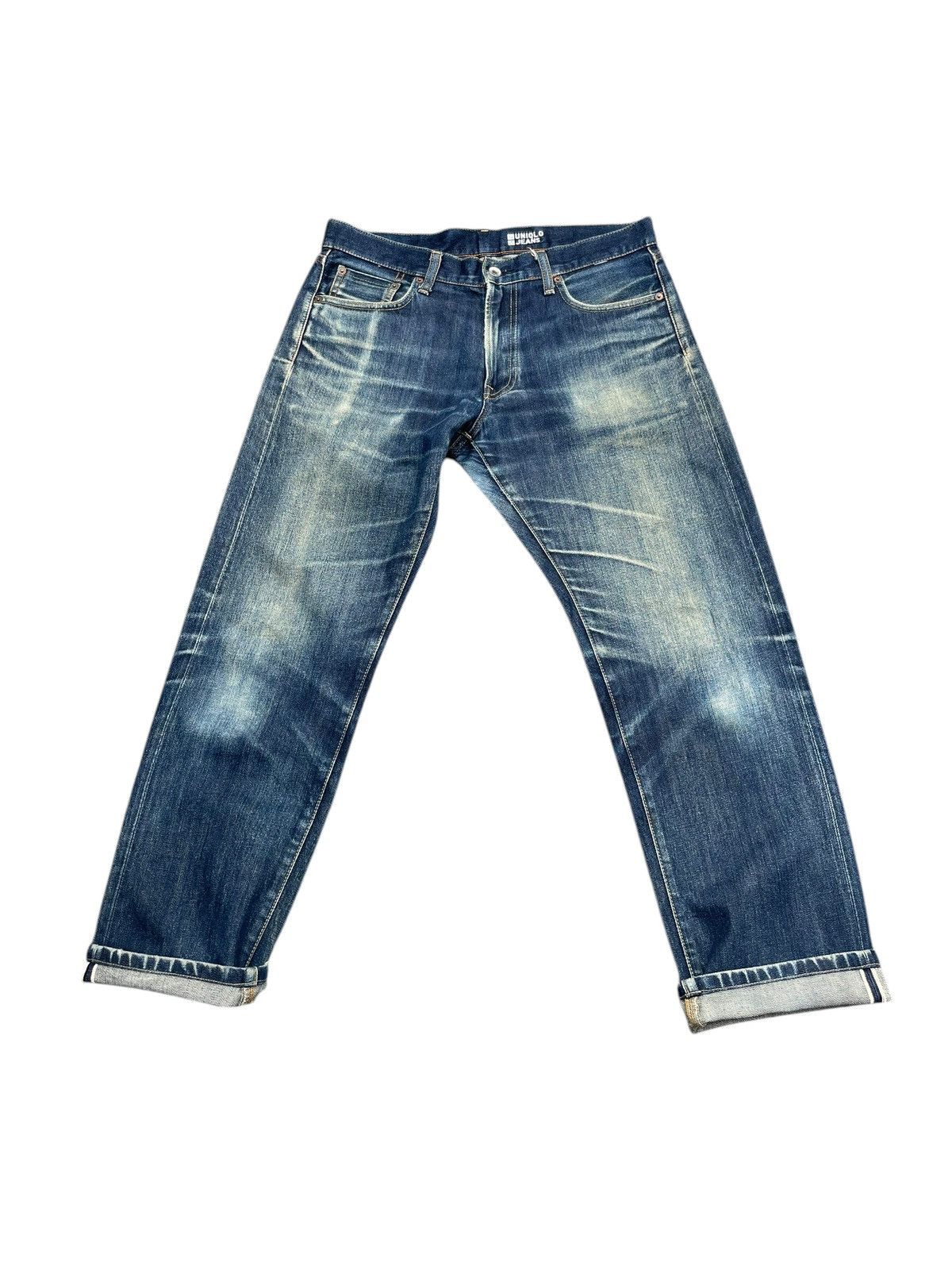 Japanese Brand × Uniqlo Uniqlo Selvedge Distresed Jeans Size US 34 / EU 50 - 1 Thumbnail