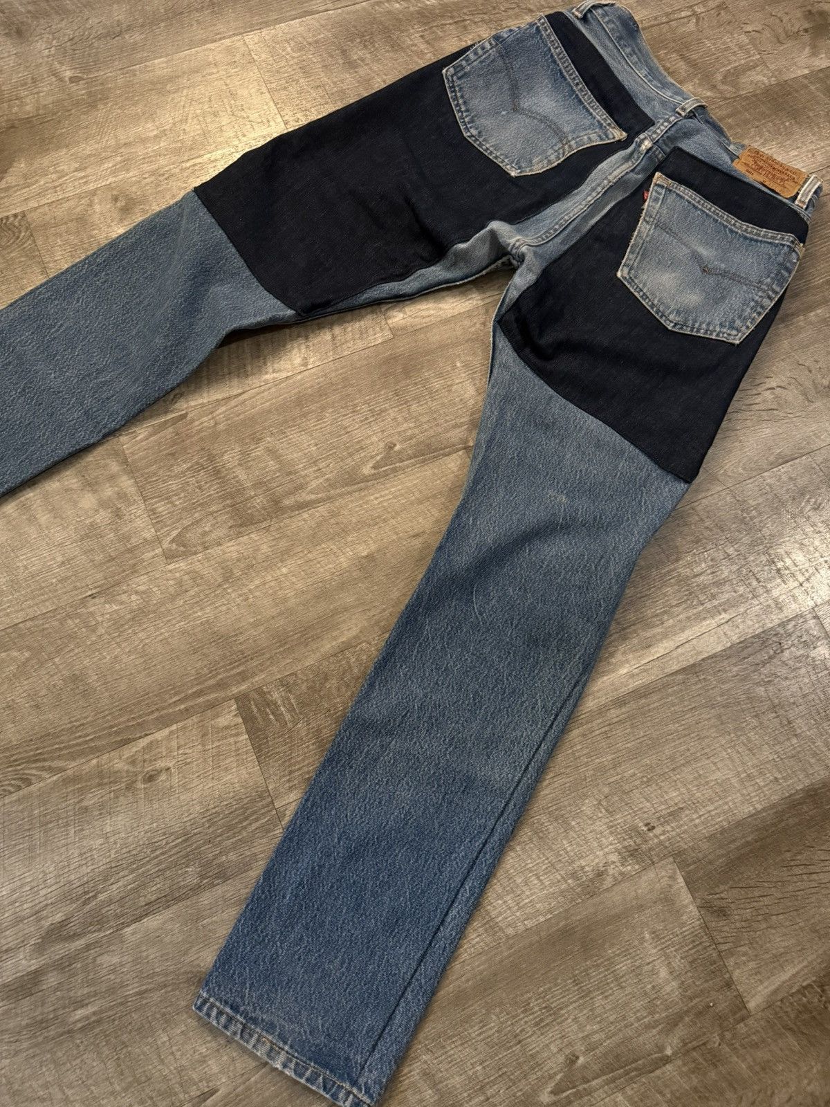Levi's Vintage Clothing Levi’s 501 Two-Tone Reconstructed Patchwork Denim (USA) - 31 Size US 31 - 1 Thumbnail
