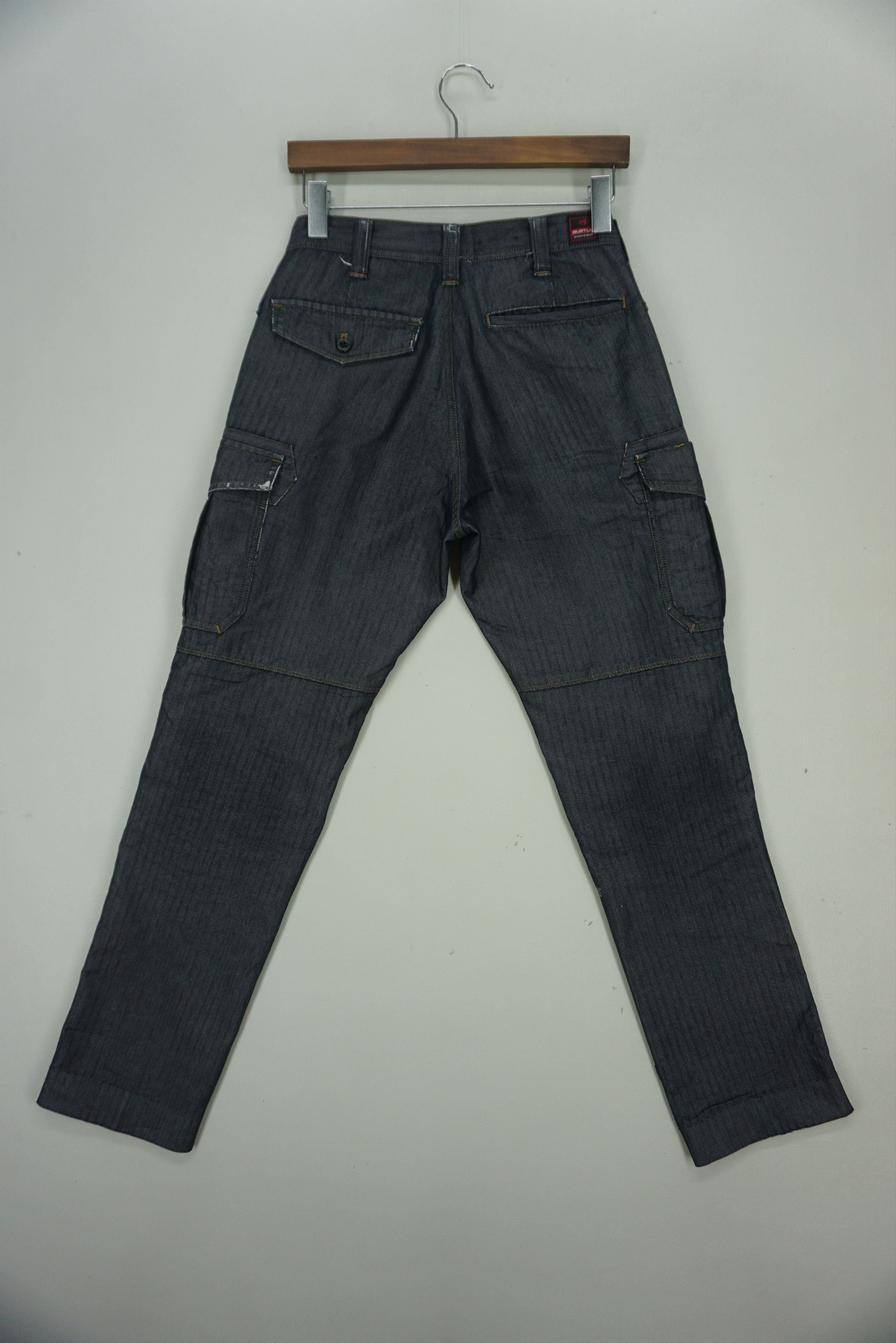 Japanese Brand Burtle Pants Size W29xL30.5 Distressed Fatigue Hickory Cargo Size US 29 - 2 Thumbnail