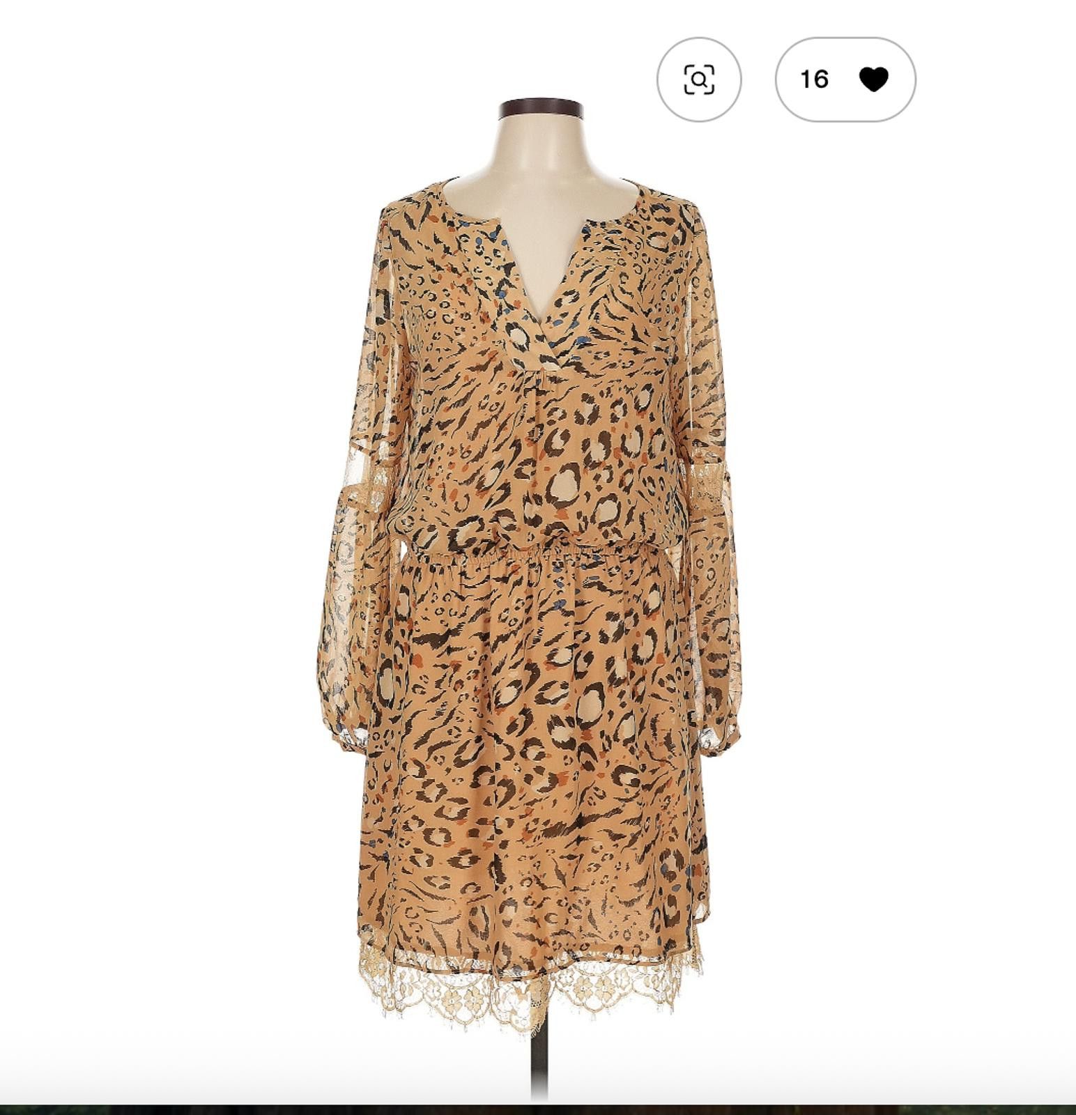 Other White House Black Market Size 12 Casual Animal Print Dress Size XL / US 12-14 / IT 48-50 - 1 Thumbnail