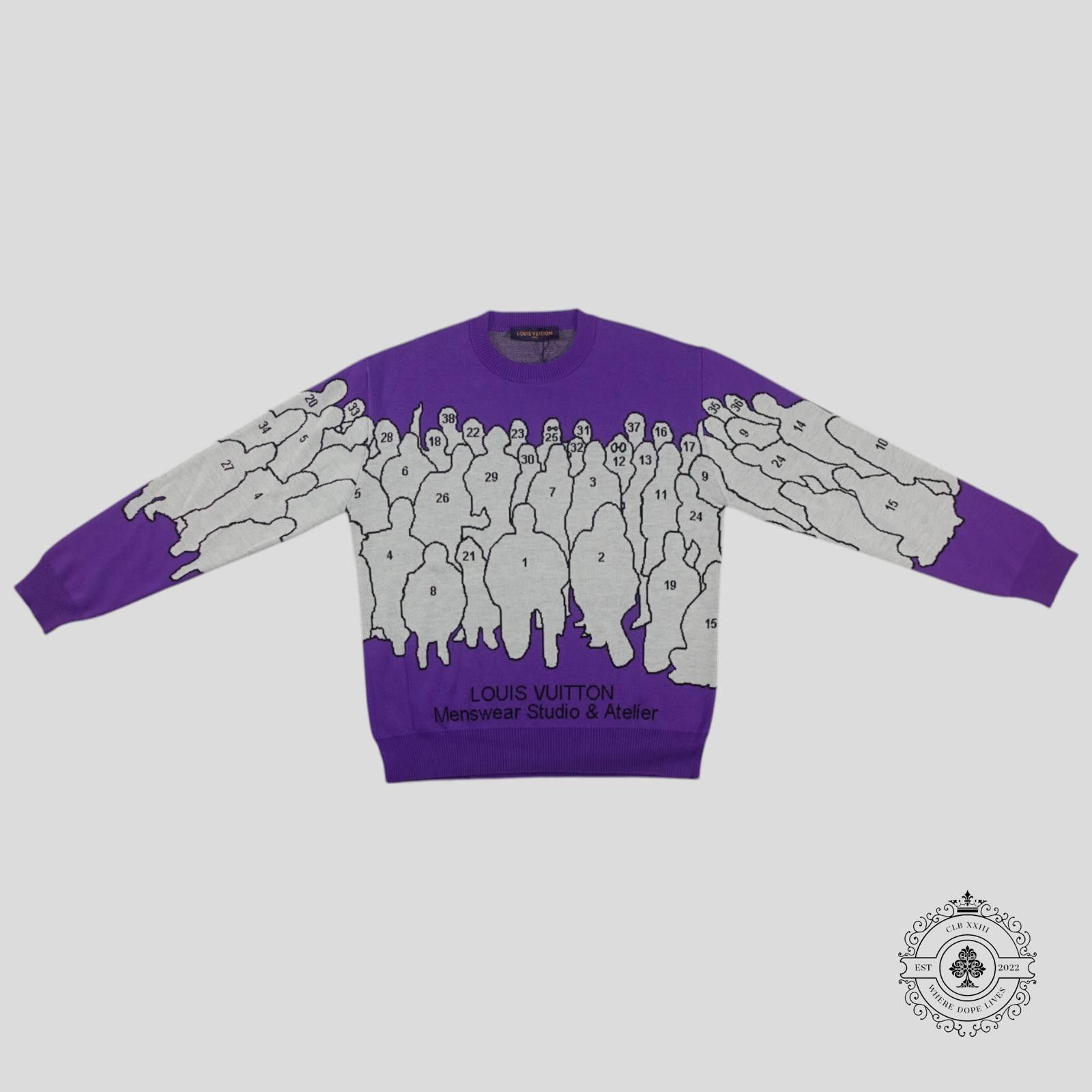 Louis Vuitton Louis Vuitton Menswear Studio & Atelier Sweater in Purple Size ONE SIZE - 1 Thumbnail