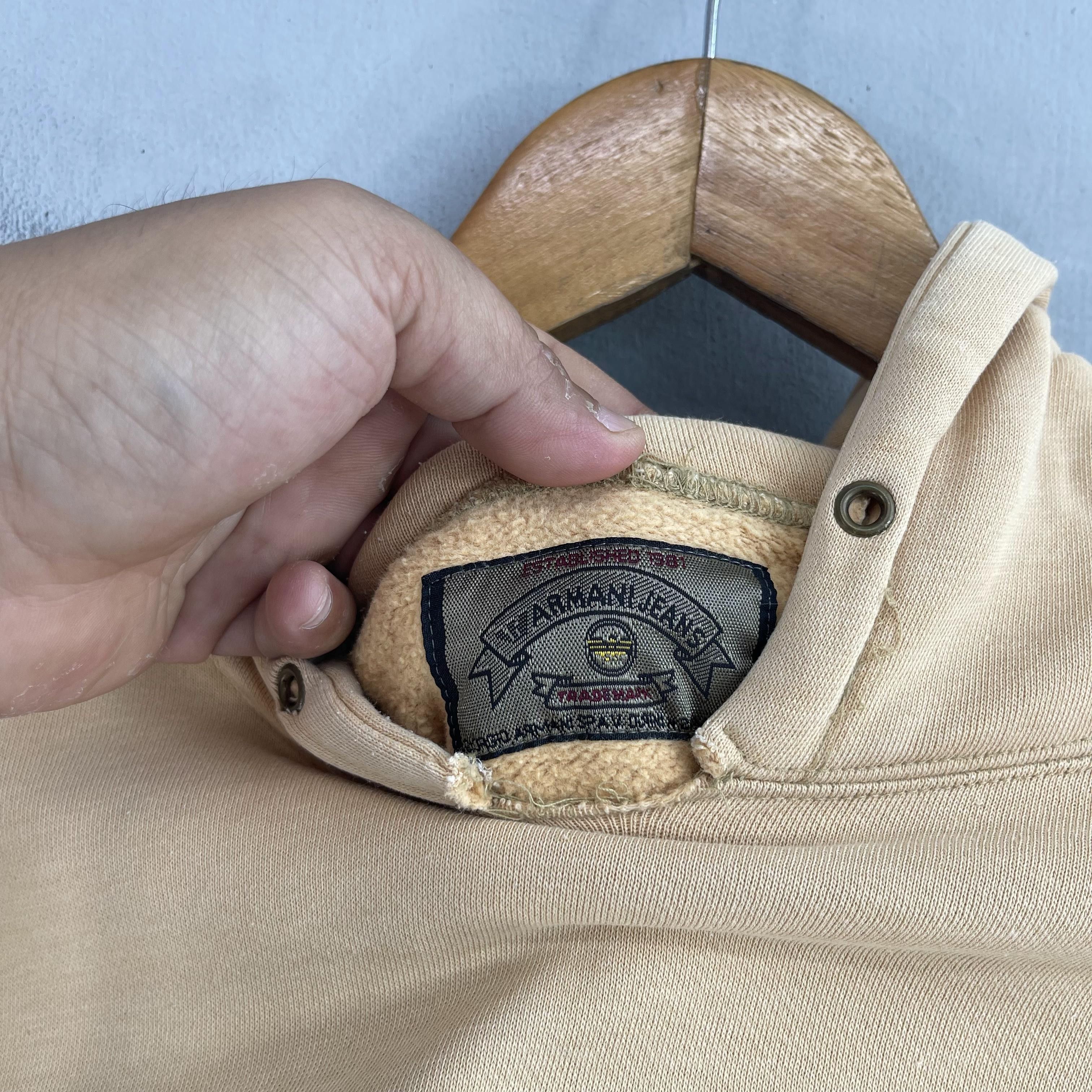 Armani × Vintage Vintage ARMANI EXCHANGE Spellout Pullover Hoodie Size US L / EU 52-54 / 3 - 6 Thumbnail